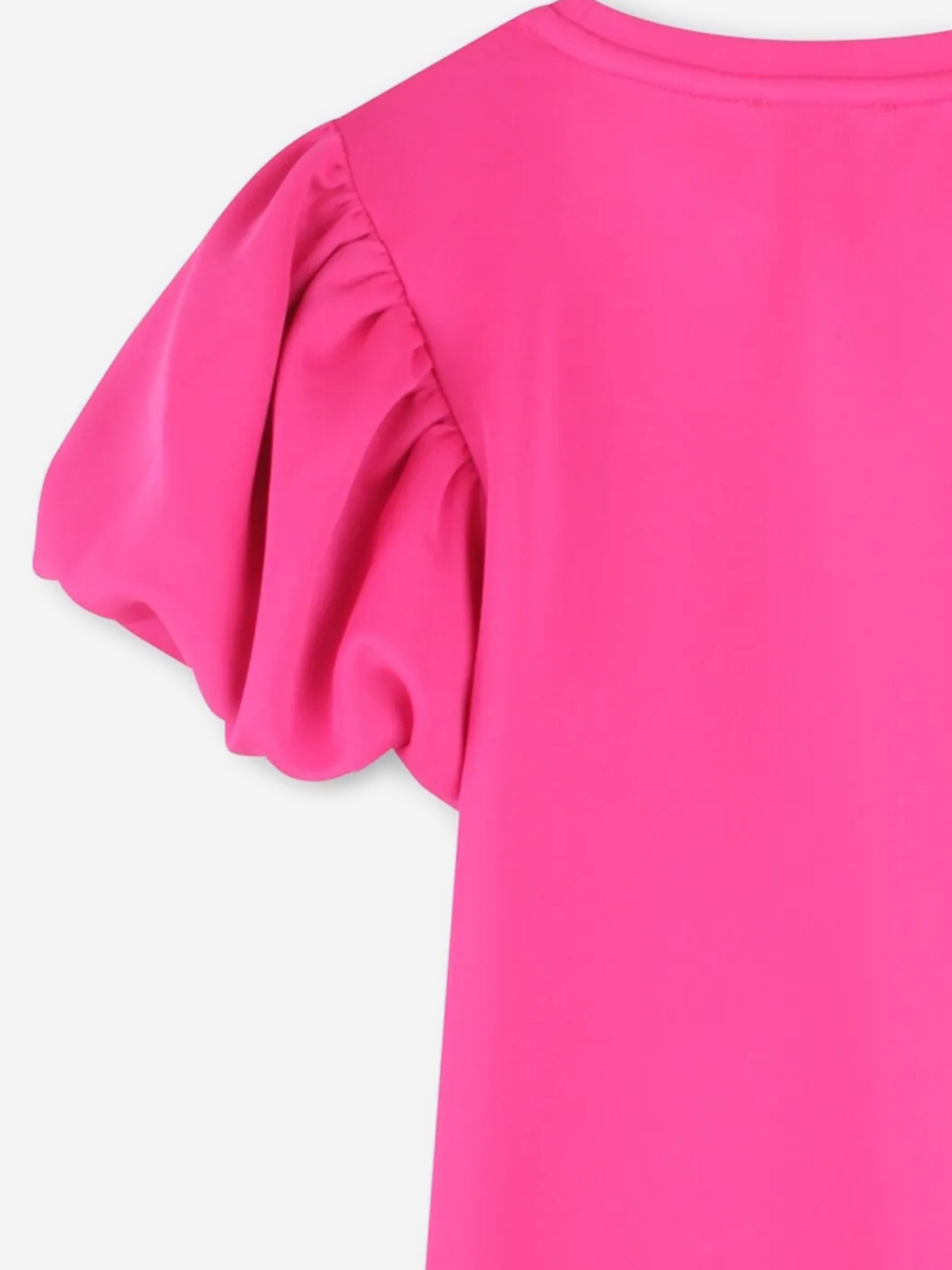 Girls Snapshot Bag Print Dress in Pink
