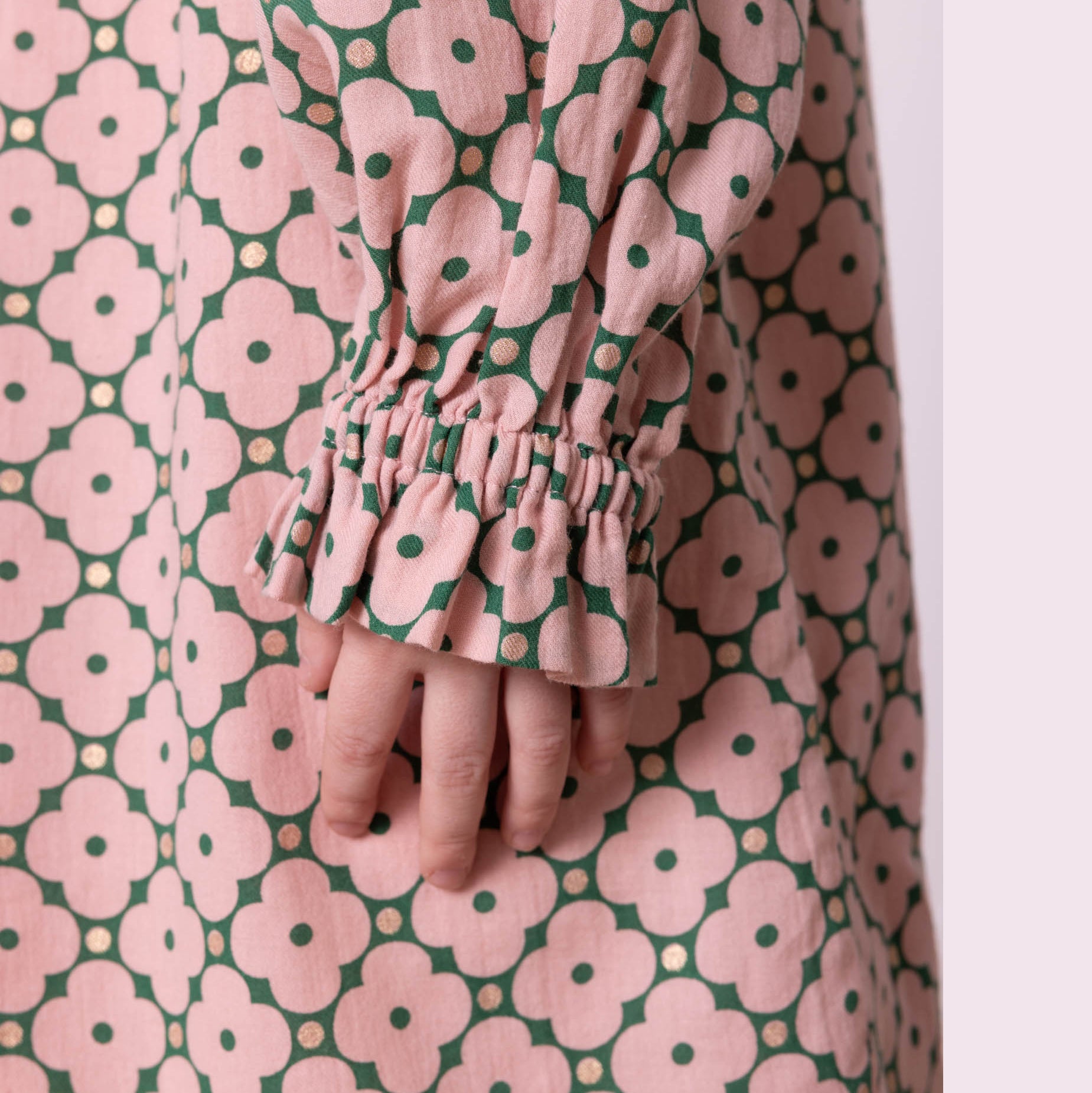 Girls Pink Flower Cotton Dress