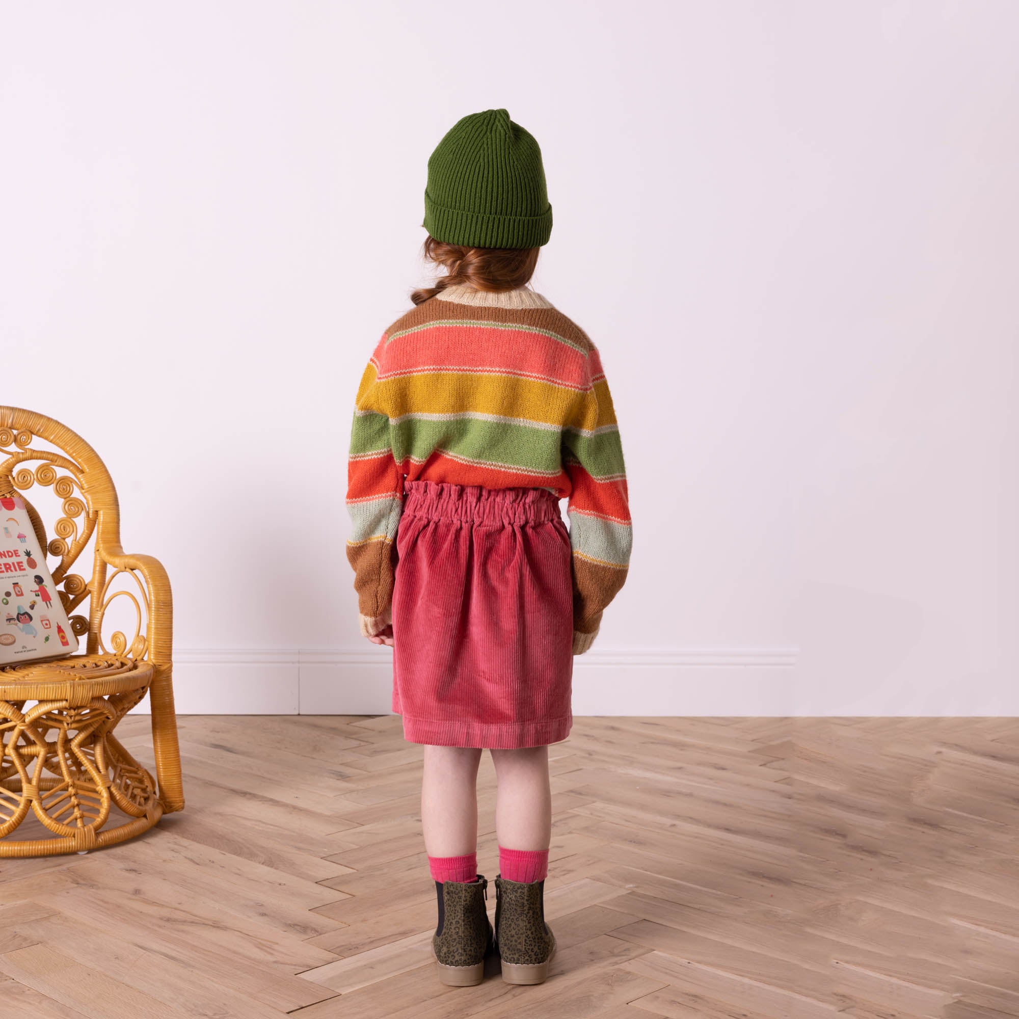 Girls Multicolor Stripes Cardigan
