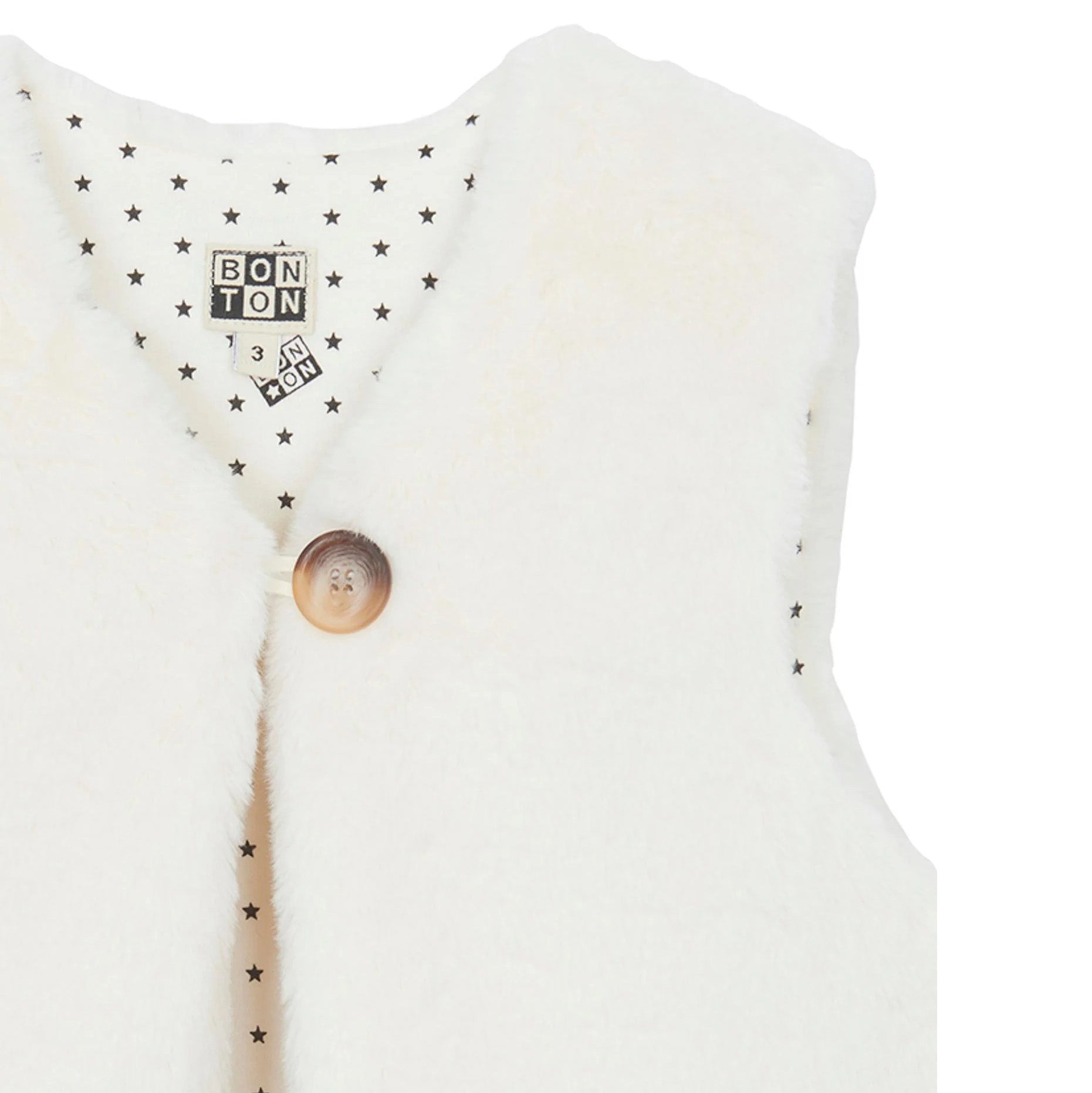 Girls White Gilet