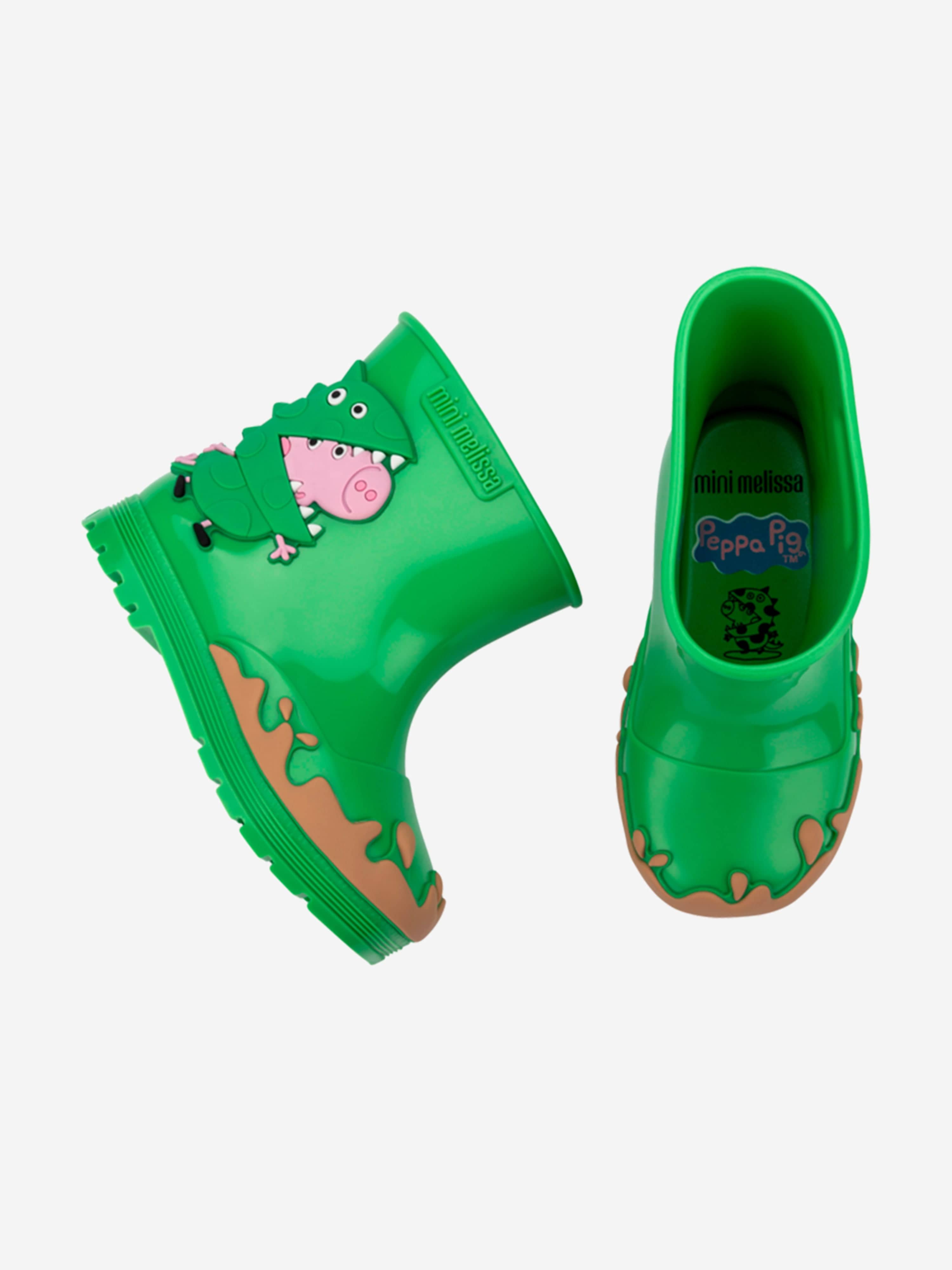 Mini Melissa Kids Peppa Pig Wellies in Green