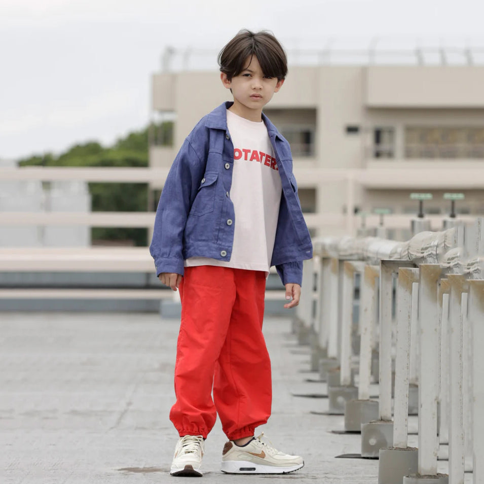 Boys & Girls Blue Purple Linen Jacket