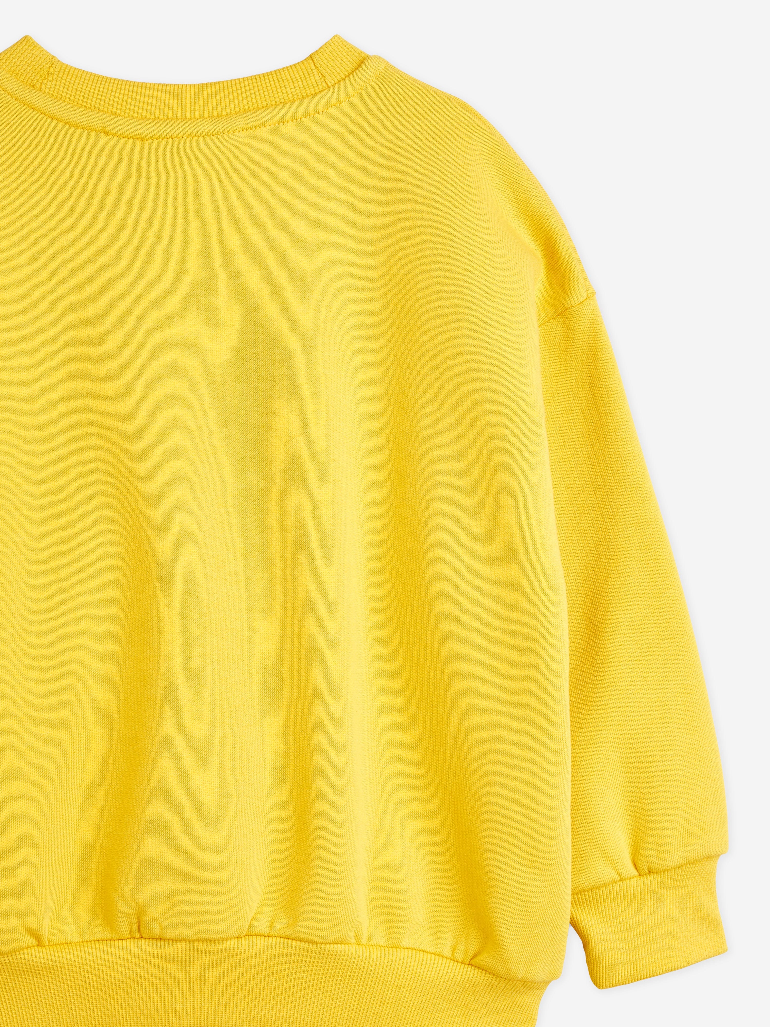 Mini Rodini Kids Agaha Dogs Swetshirt in Yellow