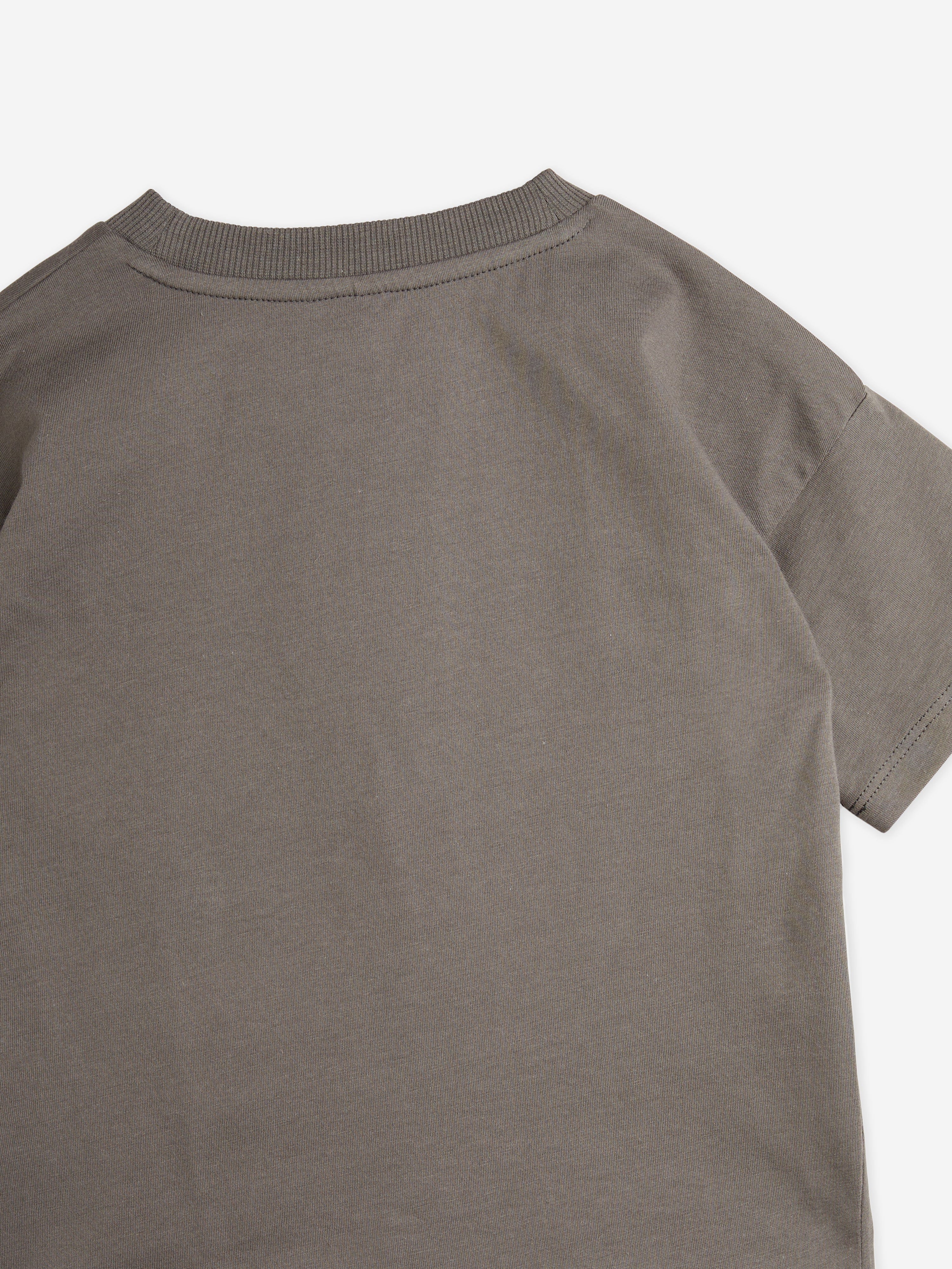 Mini Rodini Boys Society T-Shirt in Grey