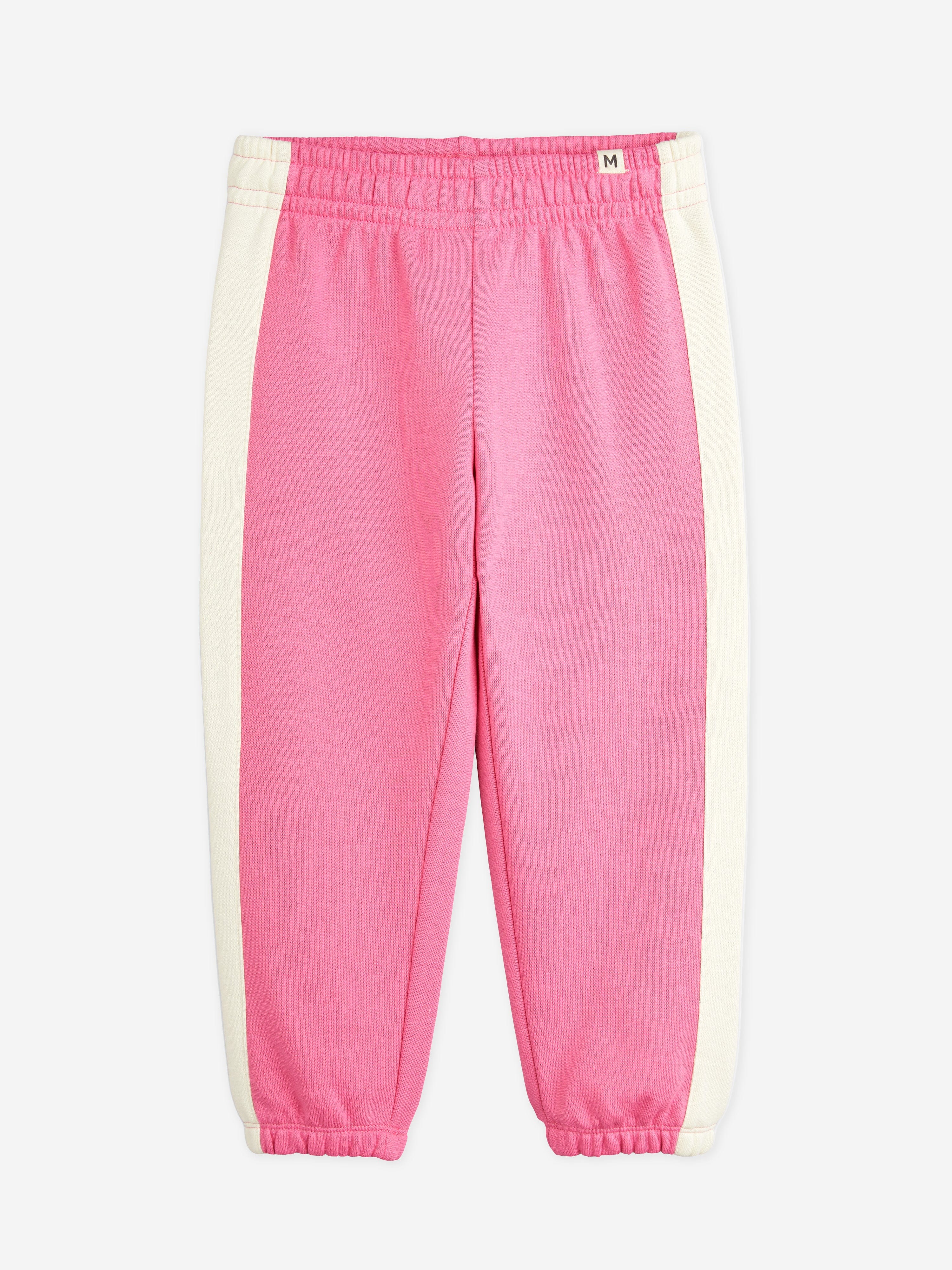 Mini Rodini Girls Society Panel Joggers in Pink