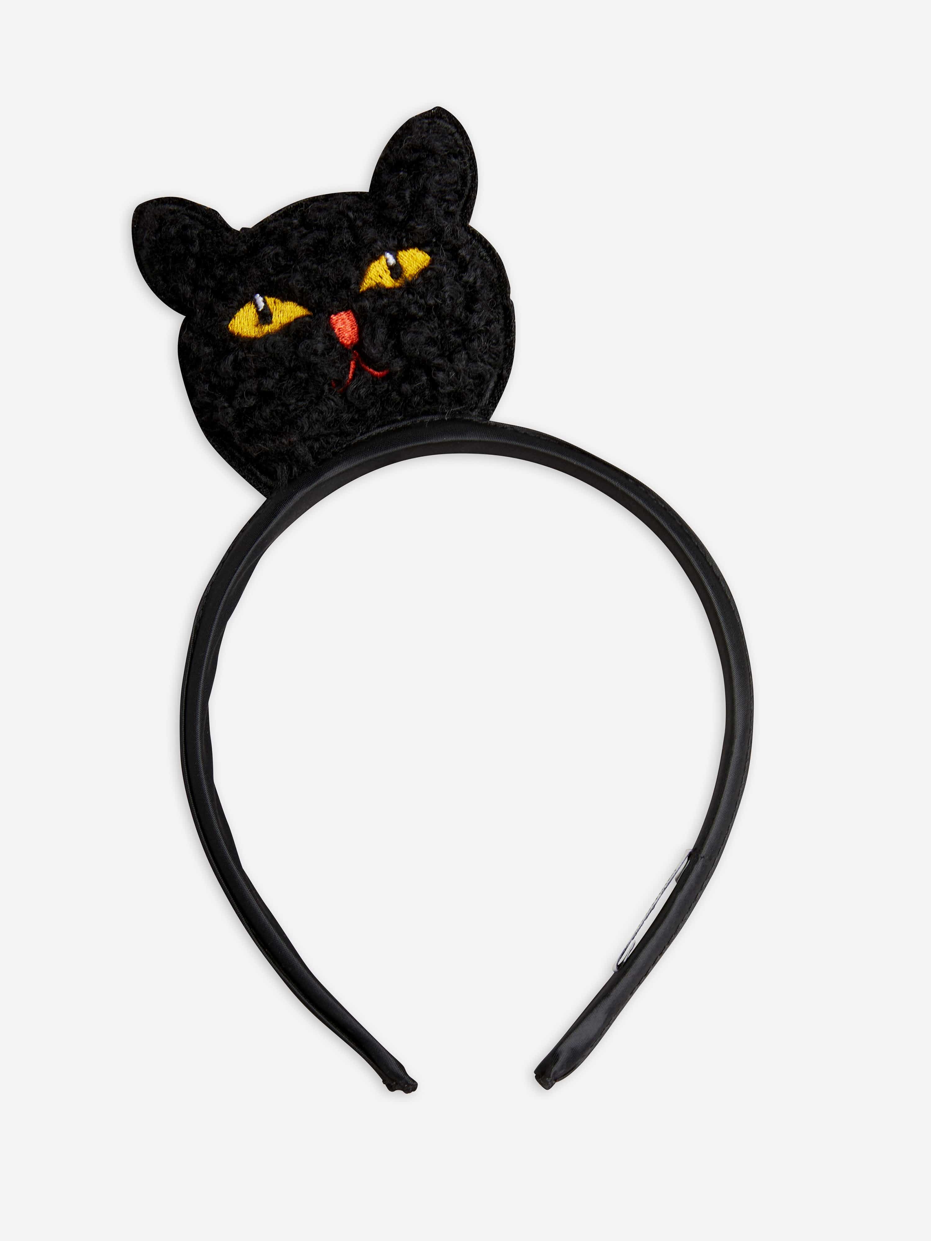 Mini Rodini Girls Fluffy Cat Headband in Black