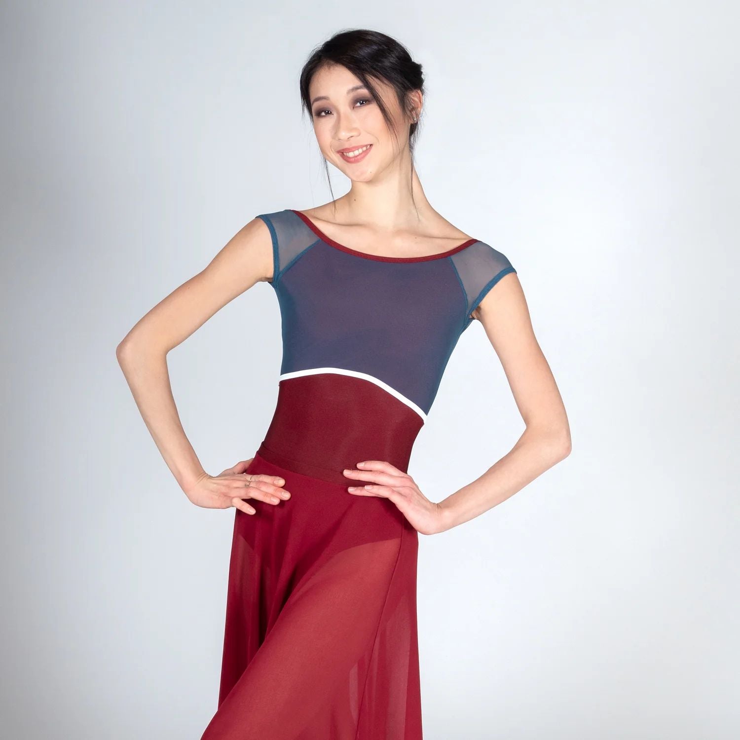 Women Wine Red"Minerva CL"Ballet Onesies(CD24091-4/L31+TP24+L000)