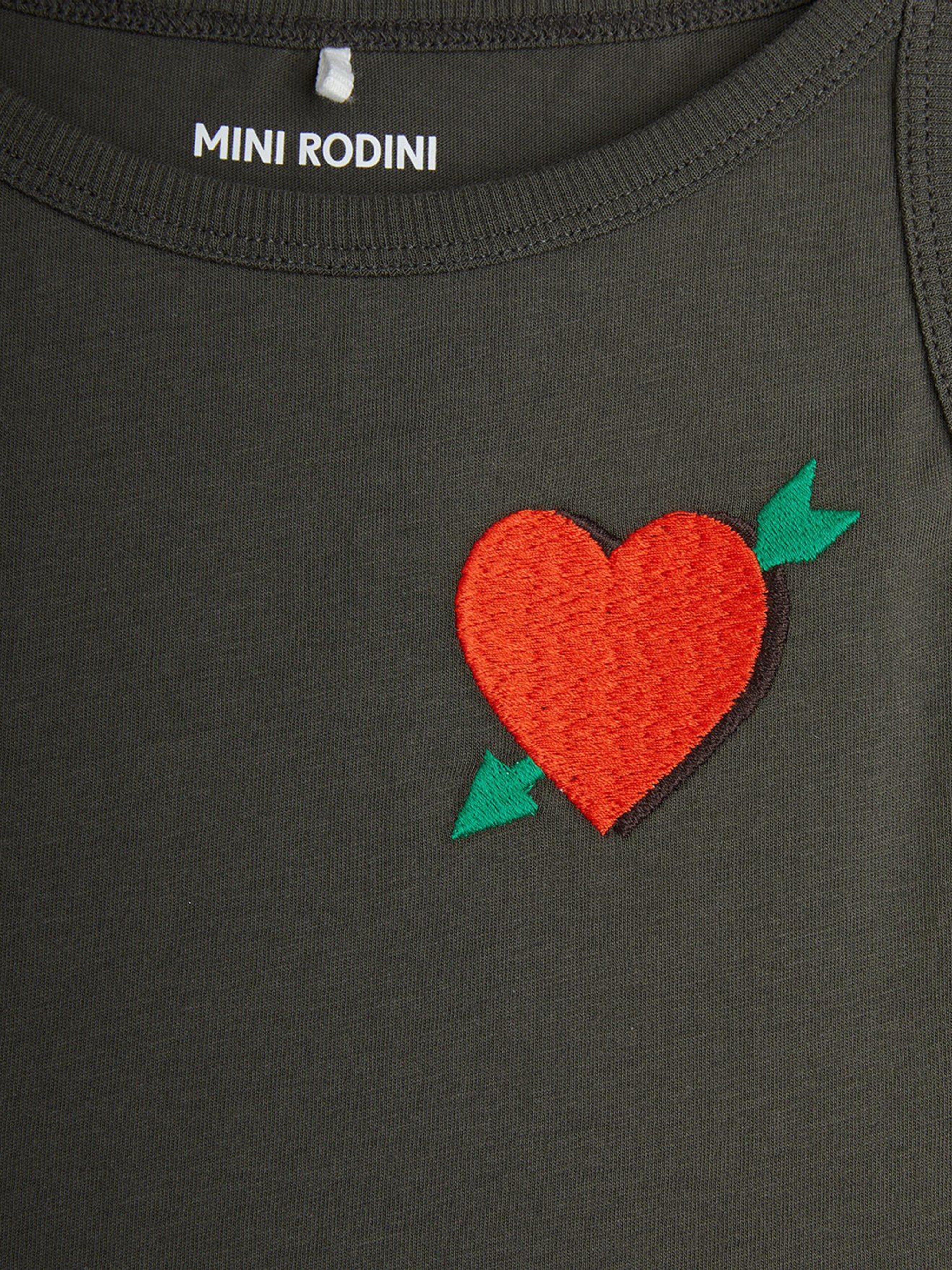 Girls Arrowed Heart Tank Dress in Black