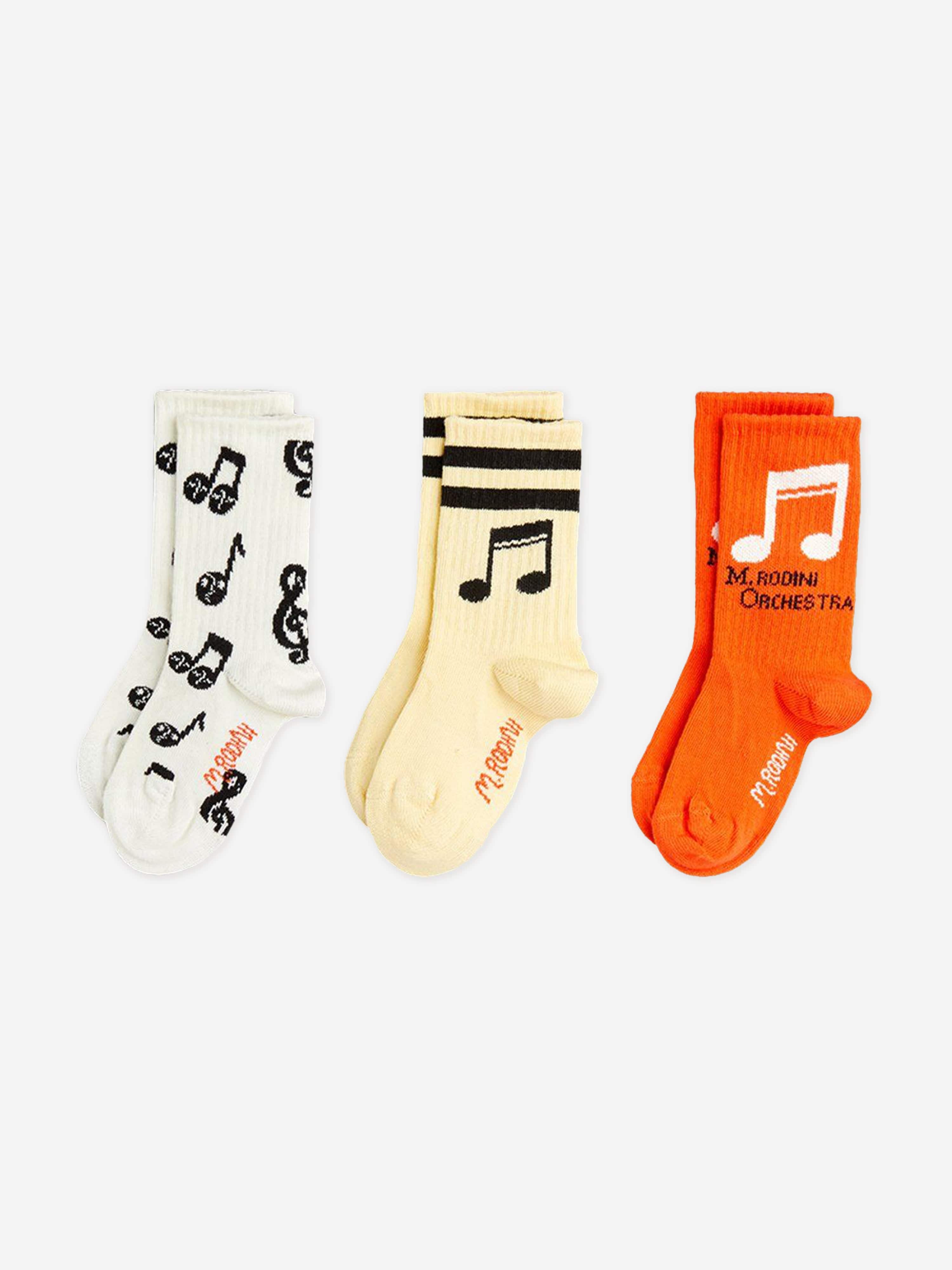 Kids Note 3 Pack Socks in Multicolour