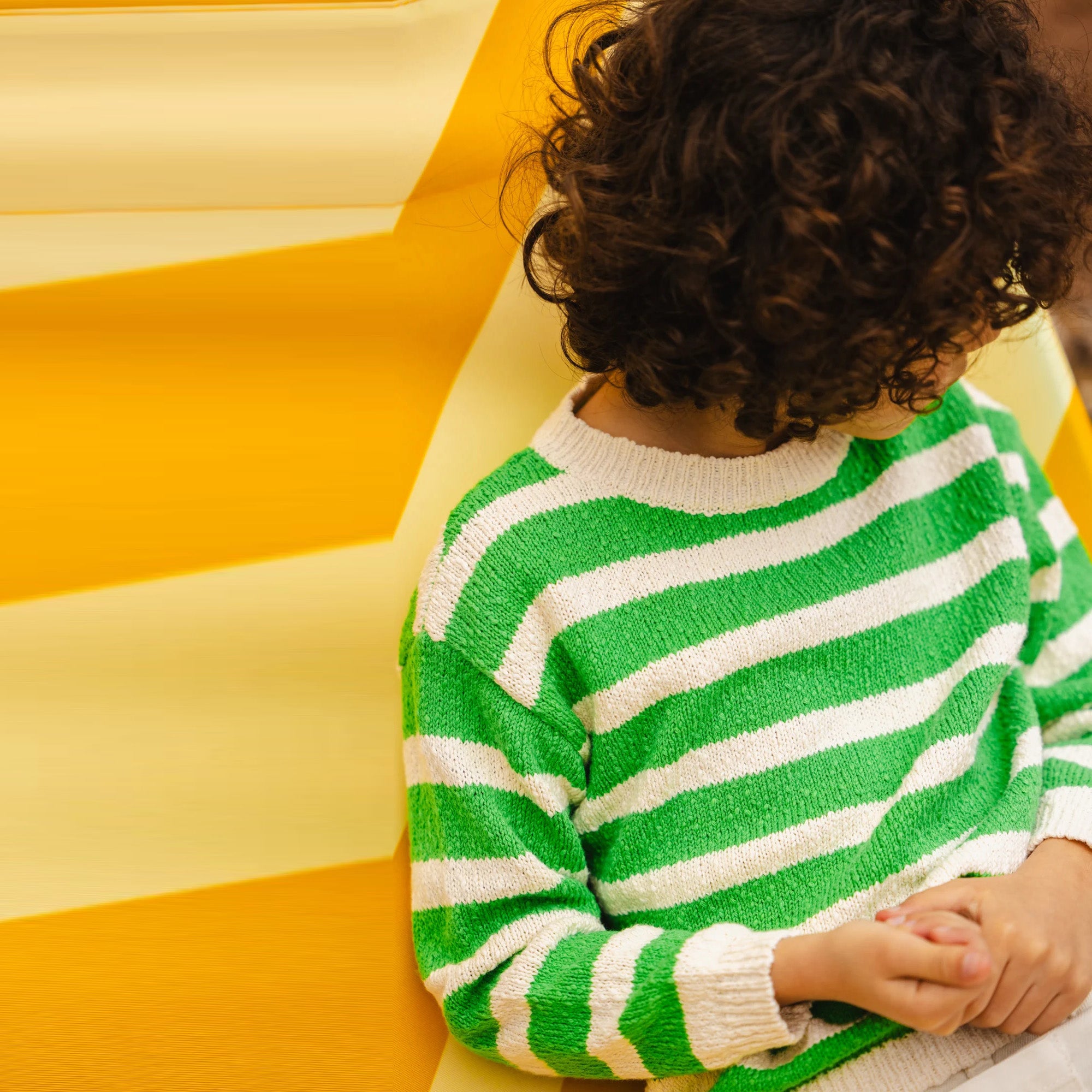 Boys & Girls Green Stripes Sweater