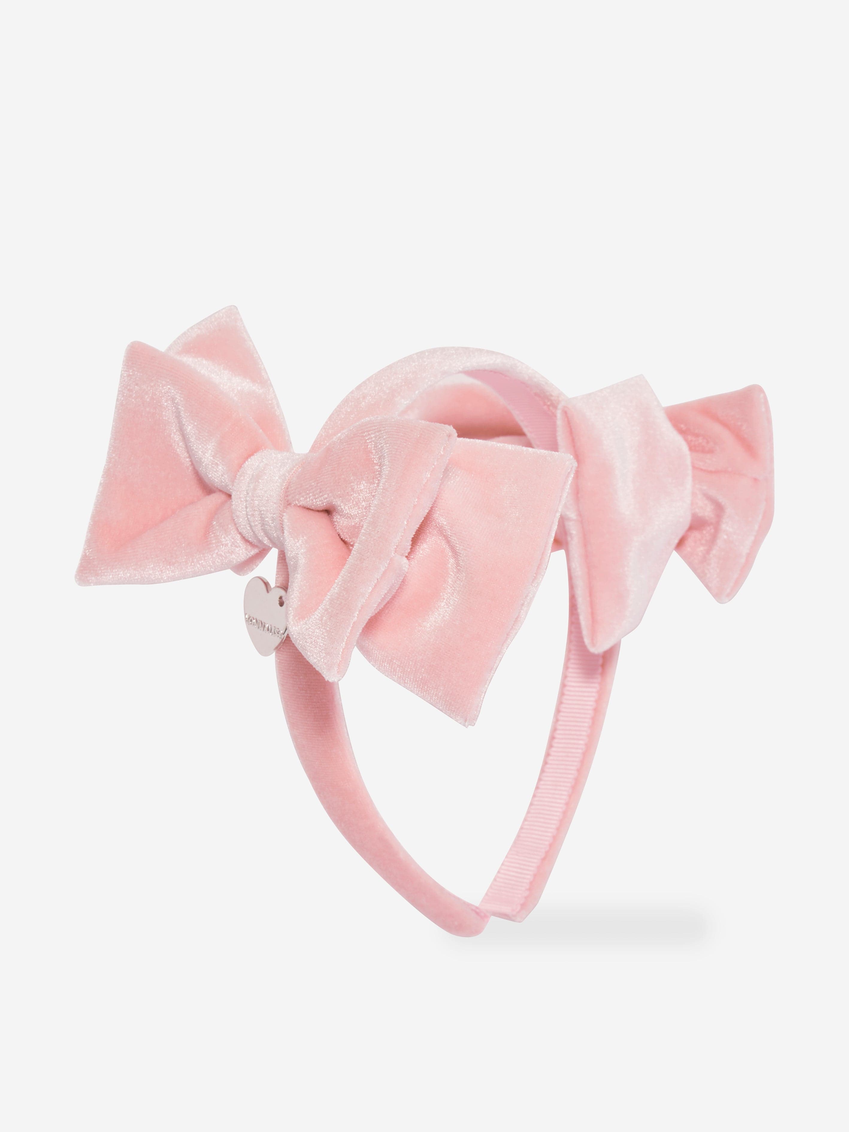 Monnalisa Girls Double Rose Headband in Pink