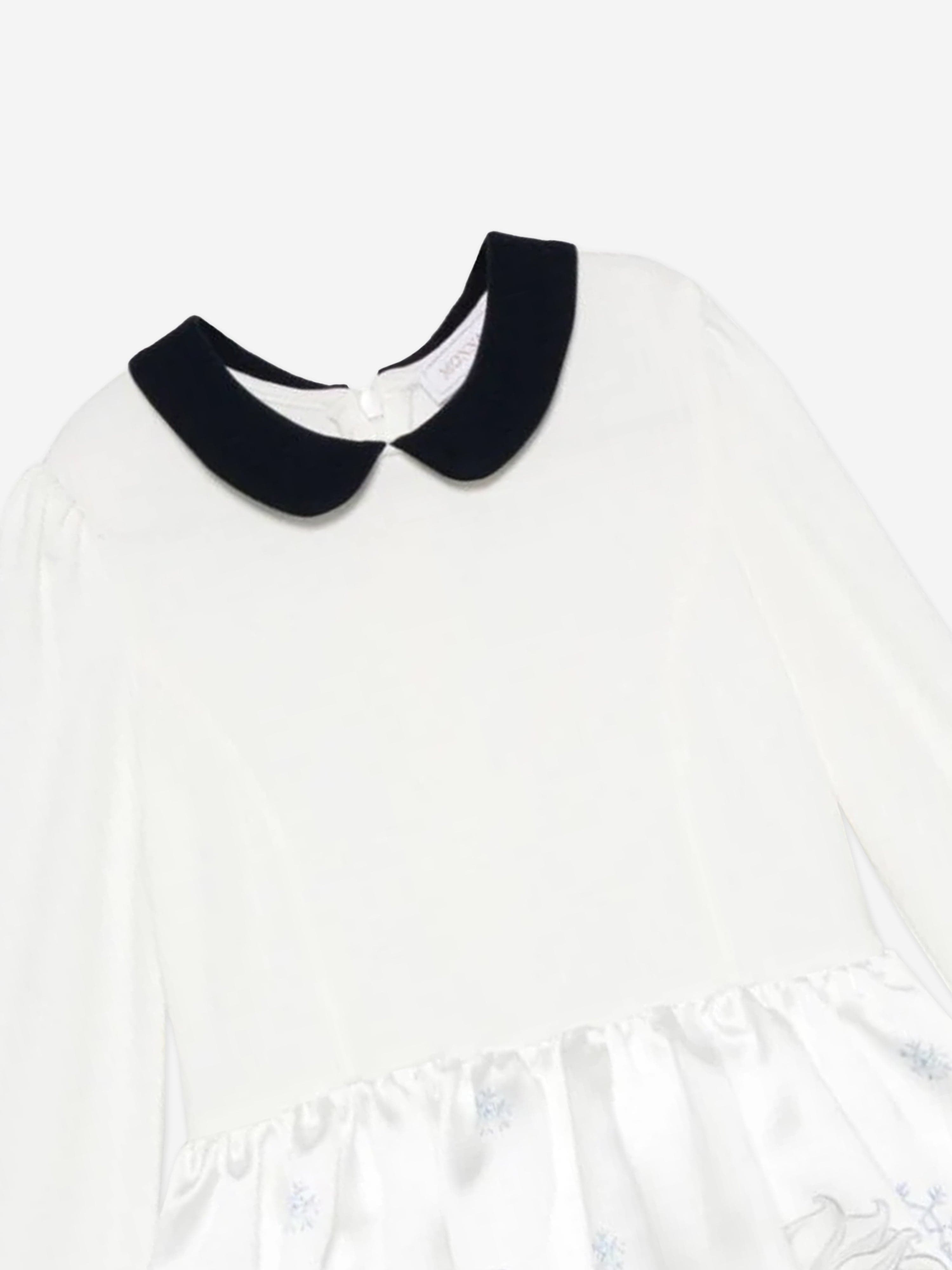 Monnalisa Girls Elsa Roses Dress in White