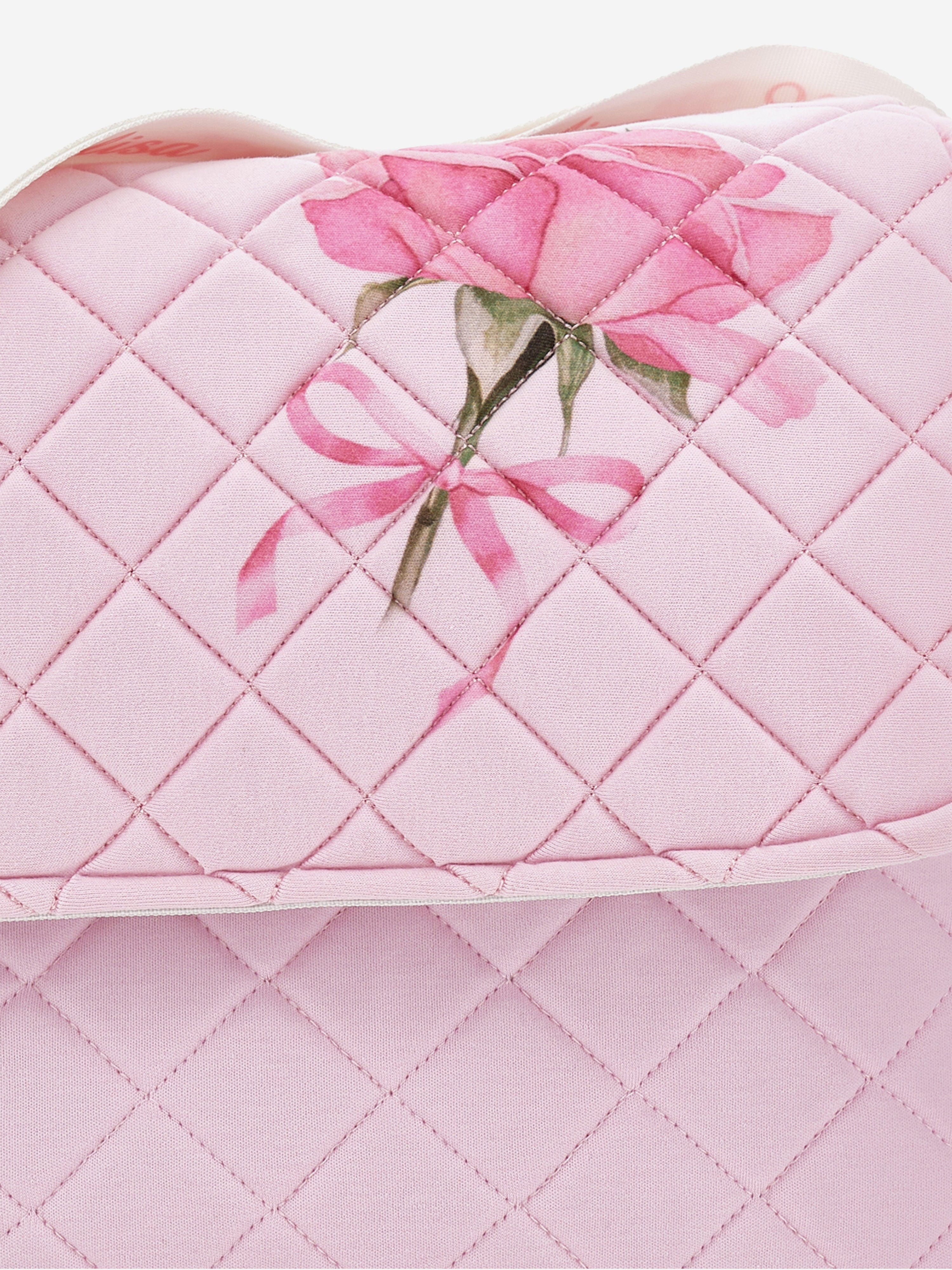 Baby Girls Quilted Rose Changing Bag in Pink (35cm)