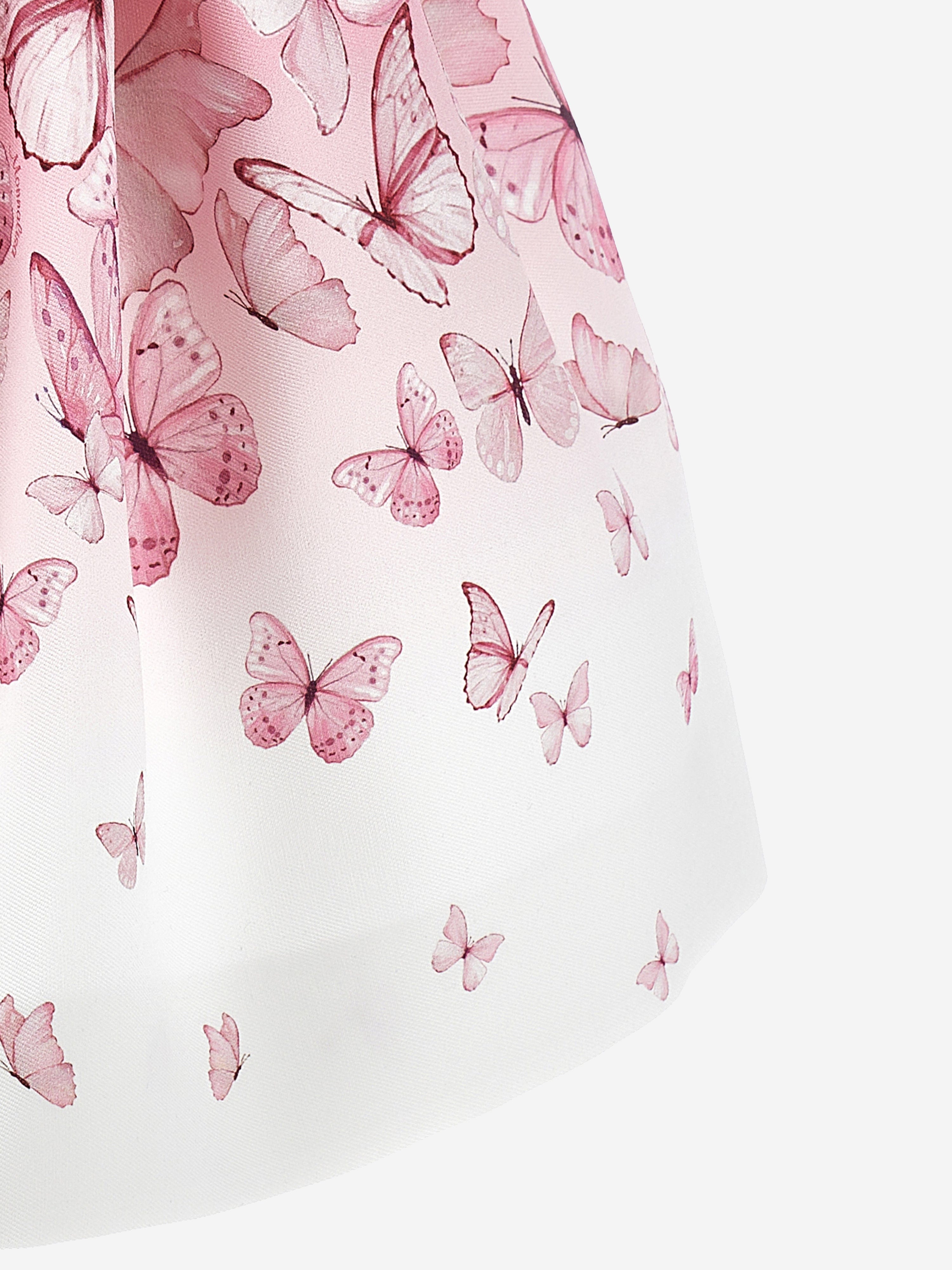 Girls Butterfly Print Skirt in Pink
