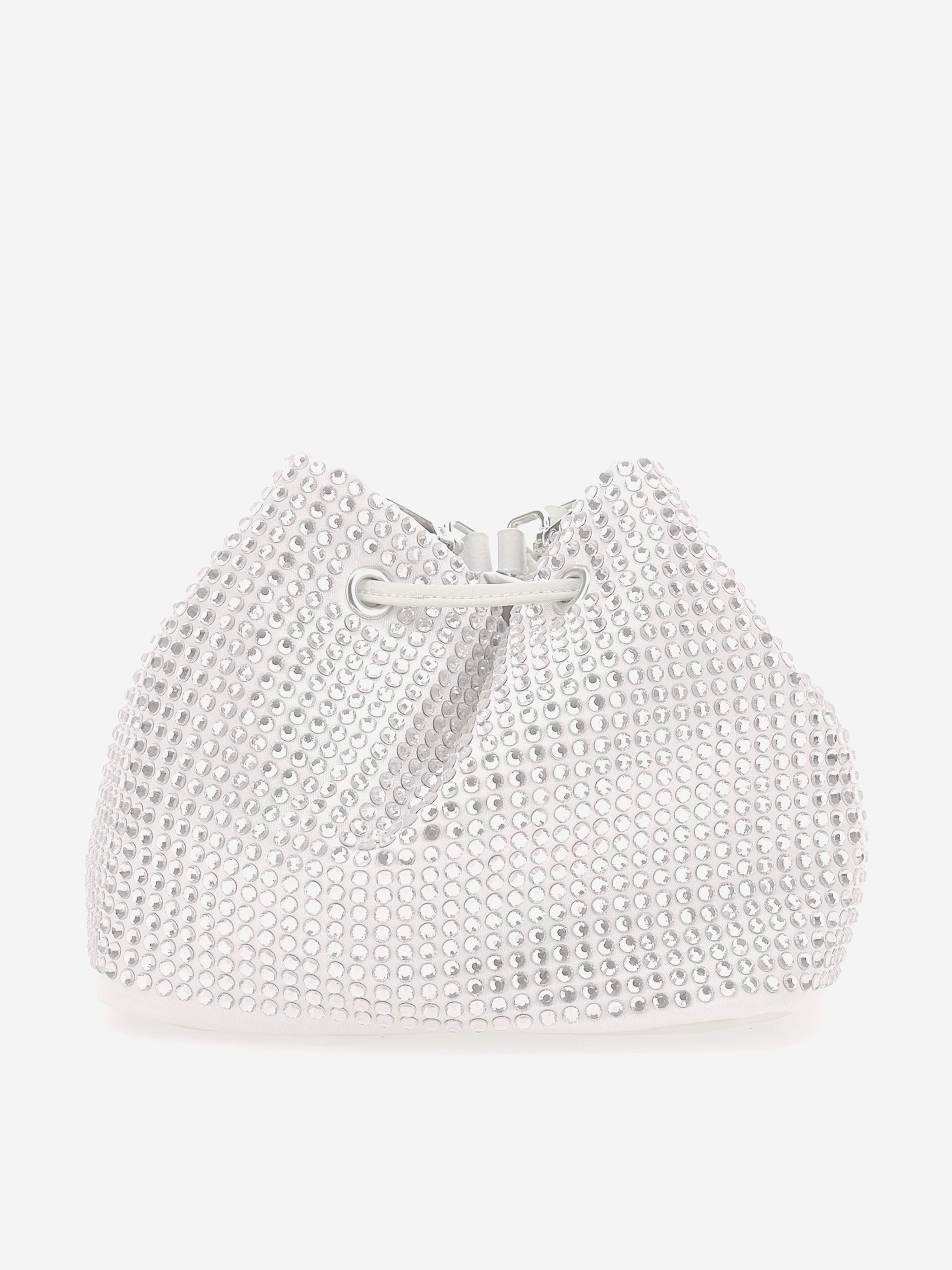 Girls Diamante Bucket Bag in Ivory (H:17cm C: 52cm)
