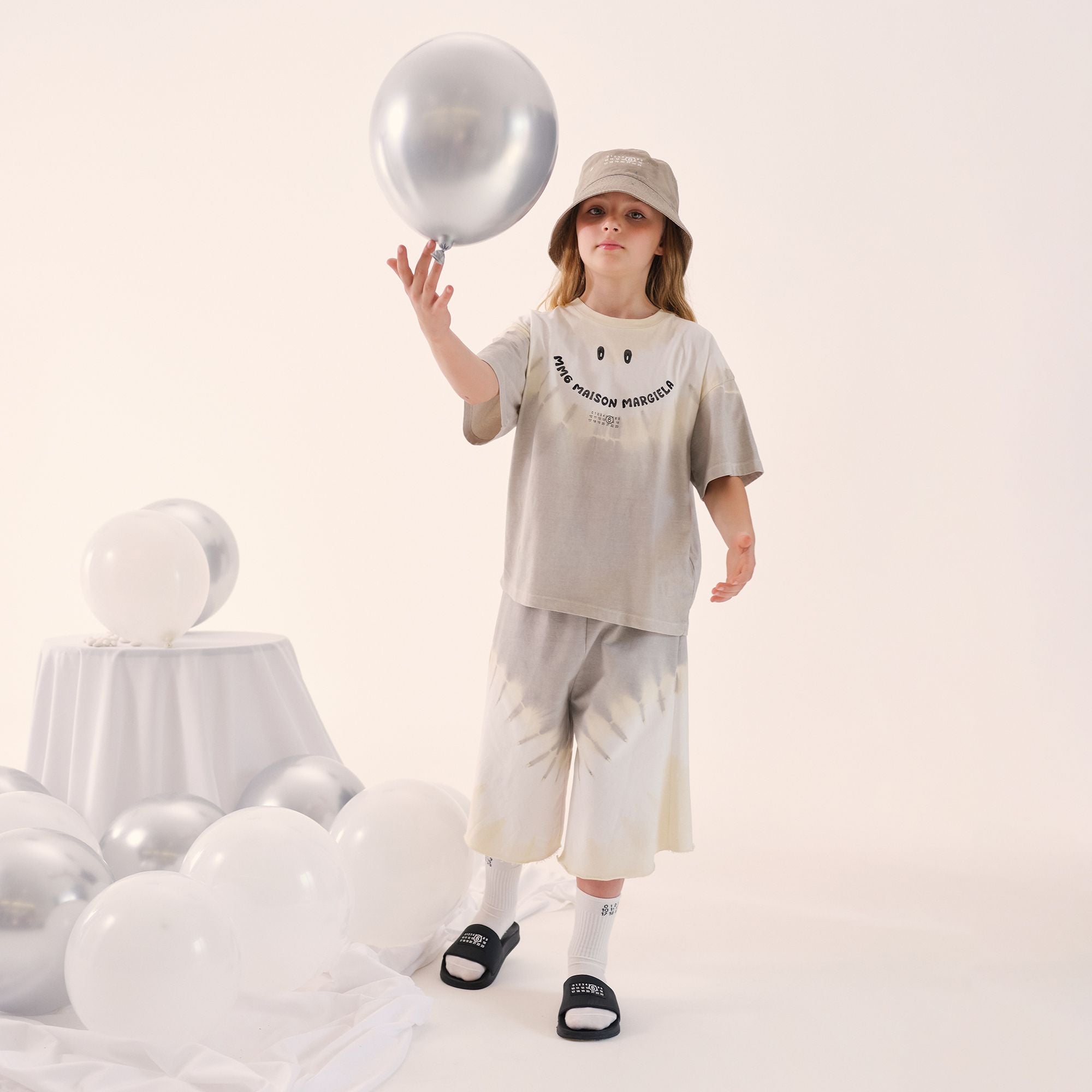 Boys & Girls Light Grey Logo Cotton T-Shirt