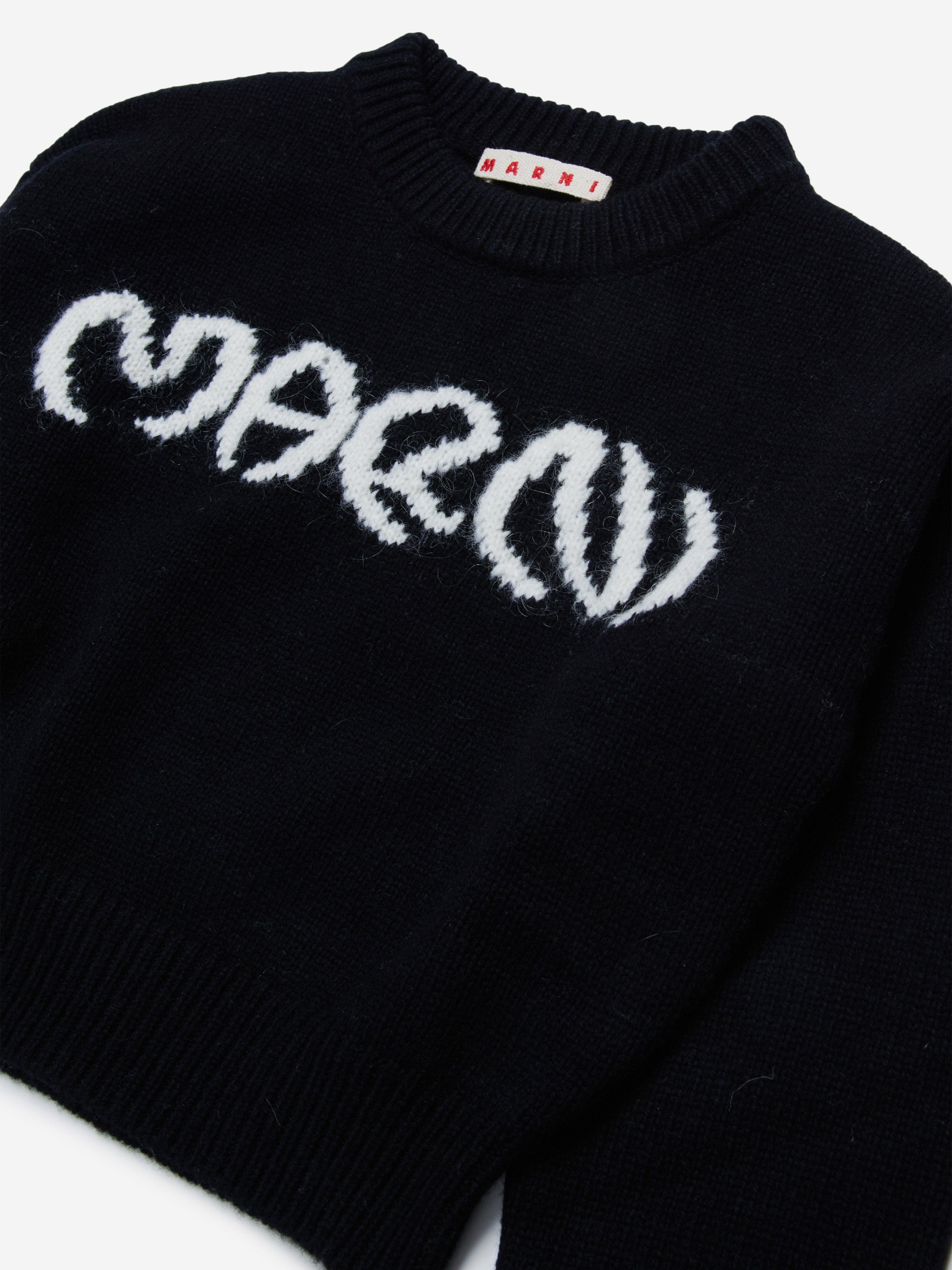 Girls Logo Knitted Jumper in Black
