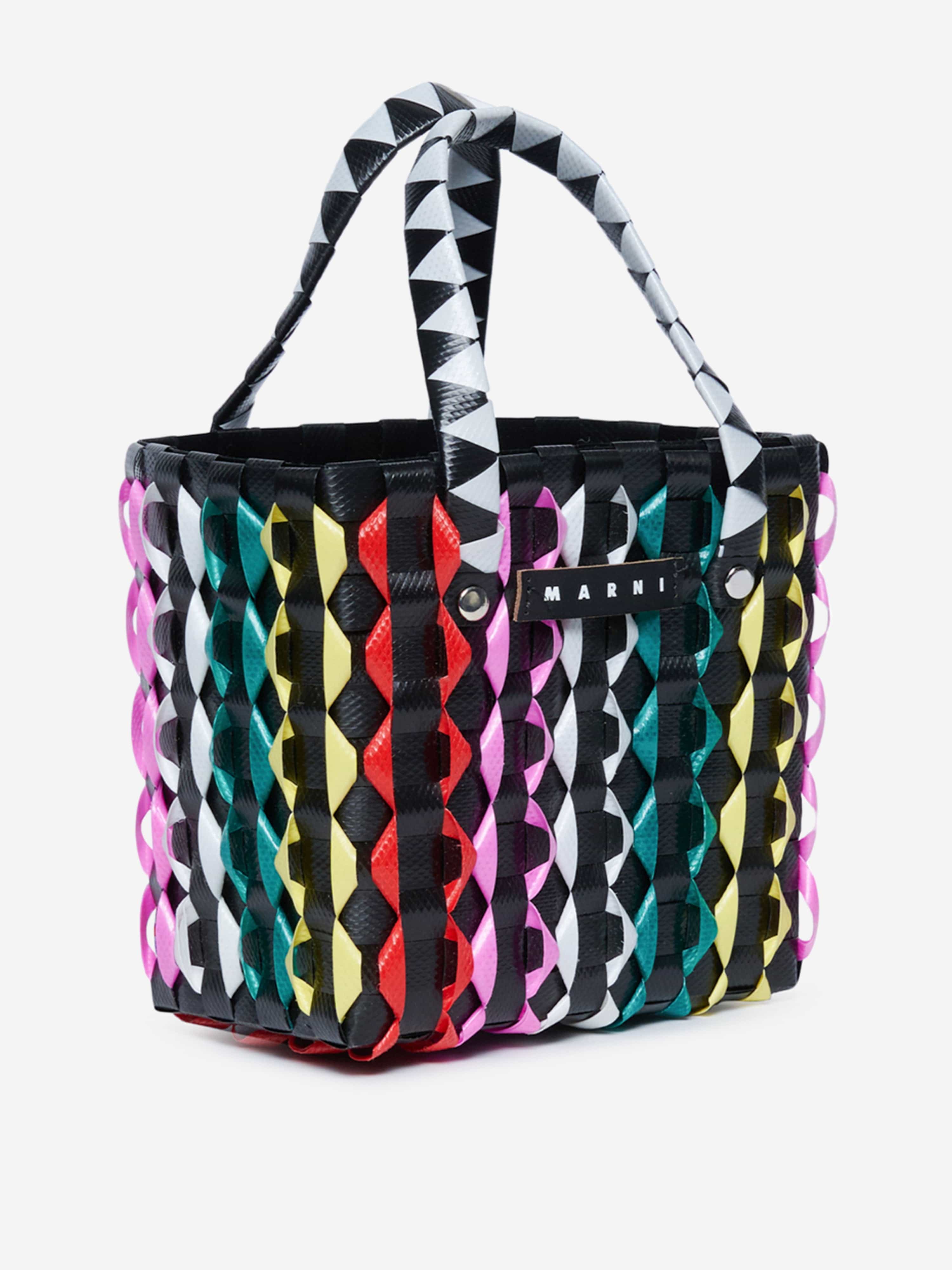 MARNI Girls Woven Basket Bag in Multicolour (15cm)