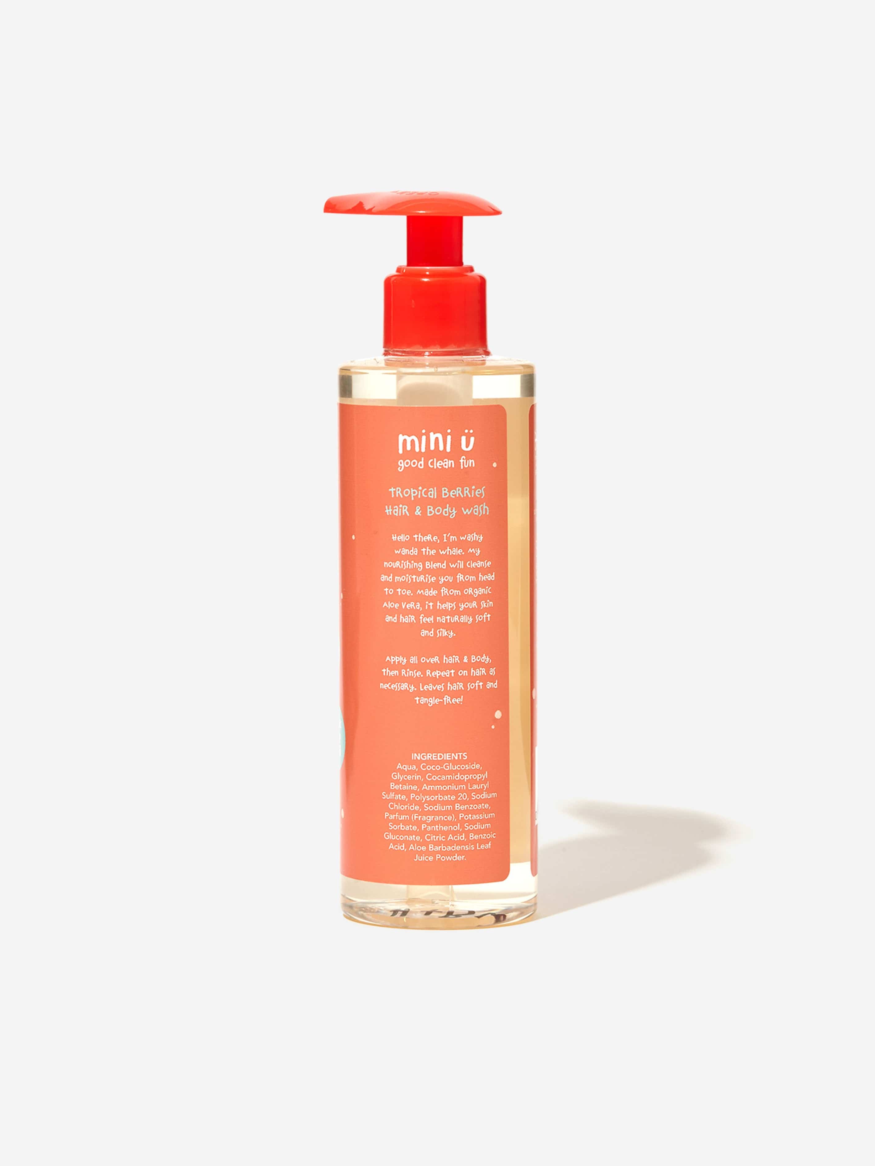 Mini U Kids Tropical Berries Hair and Body Wash in Orange