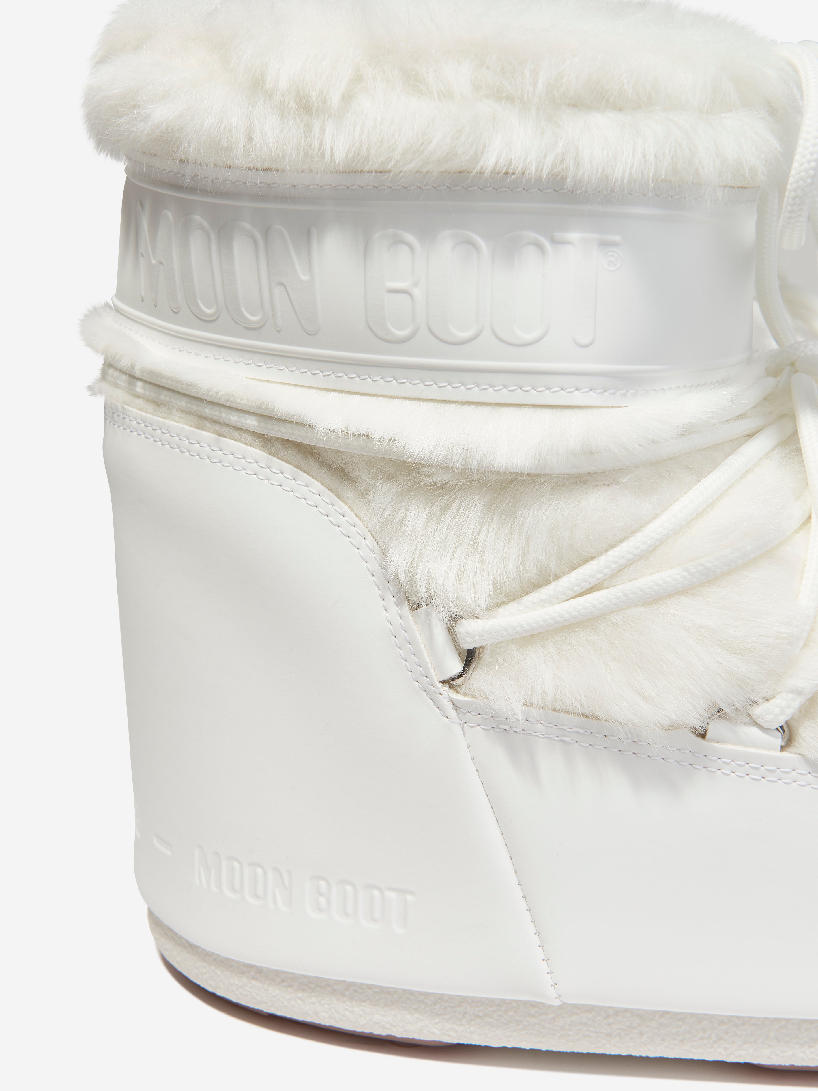 Kids Icon Lowo Faux Fur Snow Boots in White