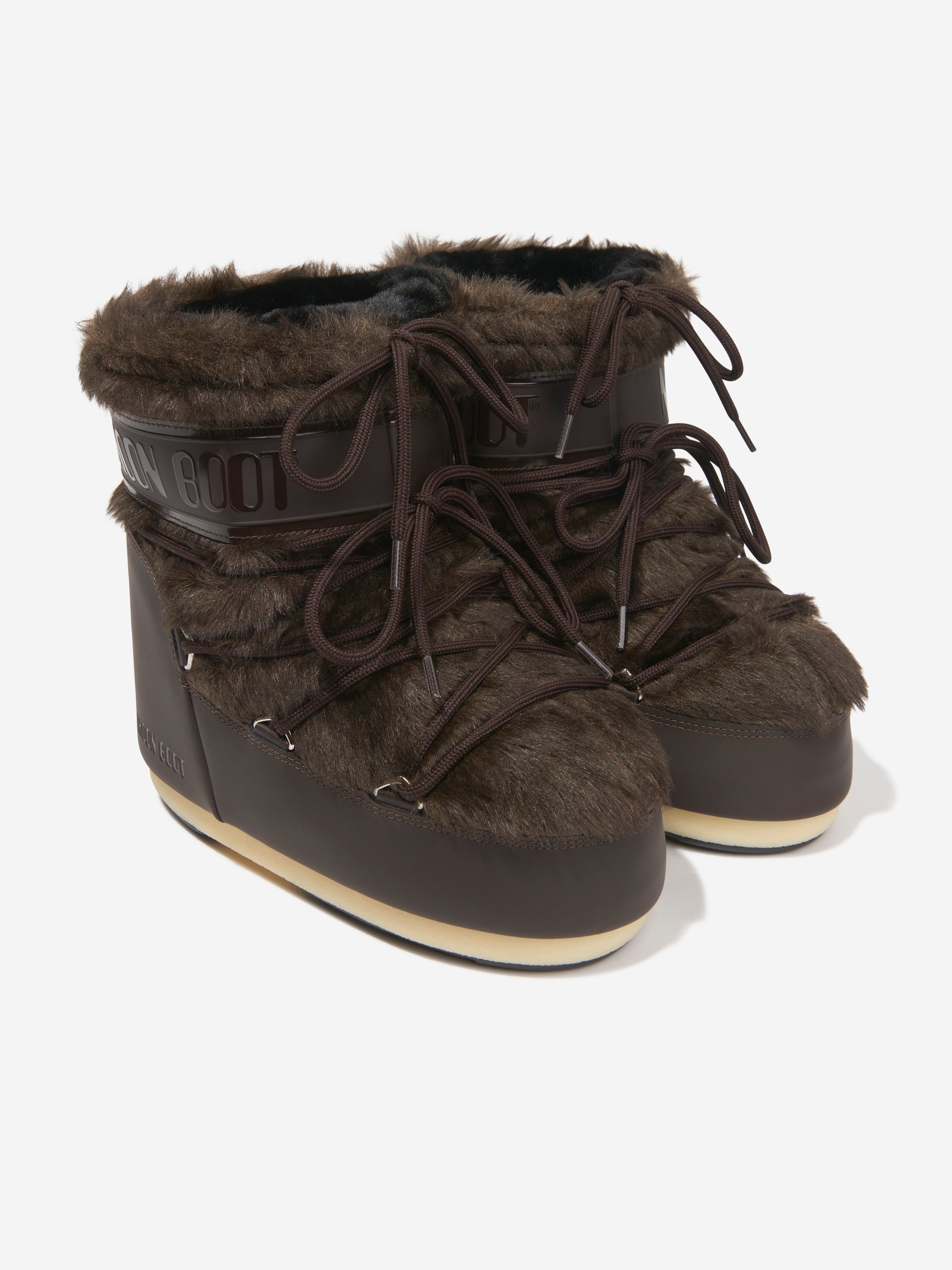Kids Icon Lowo Faux Fur Snow Boots in Brown