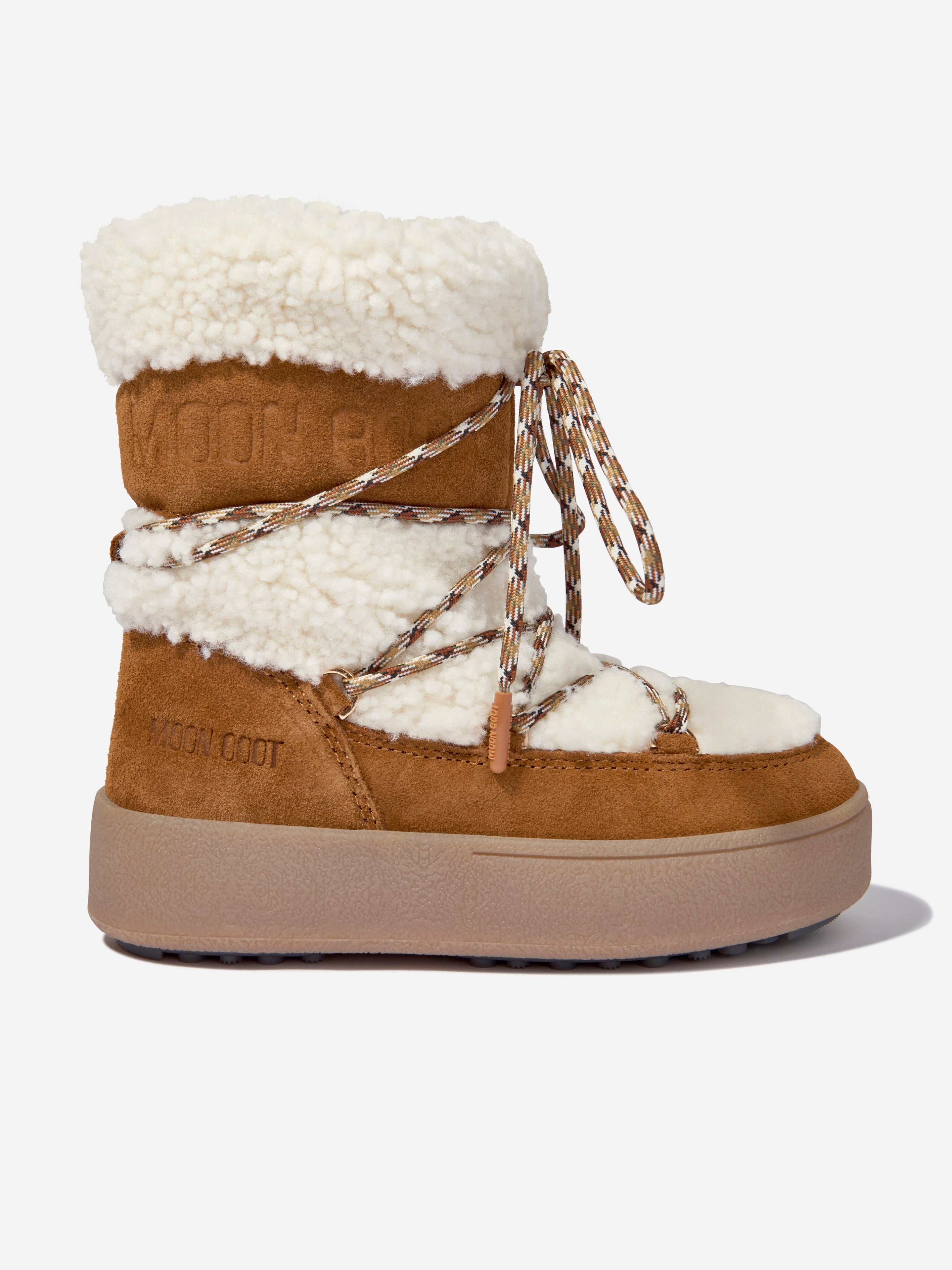 Girls Jtrack Shearling Snow Boots in Brown