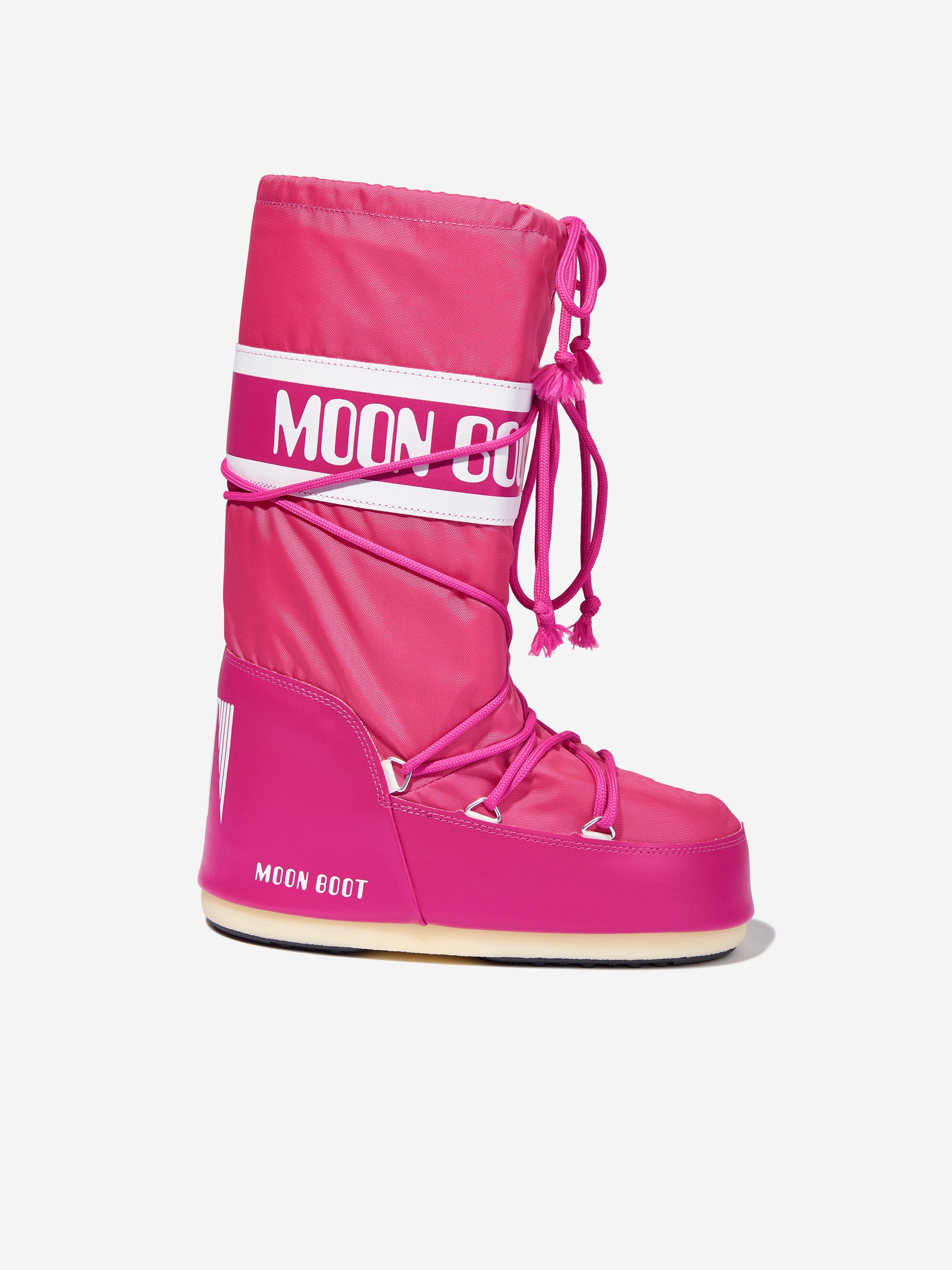 Girls Icon Nylon Snow Boots in Pink