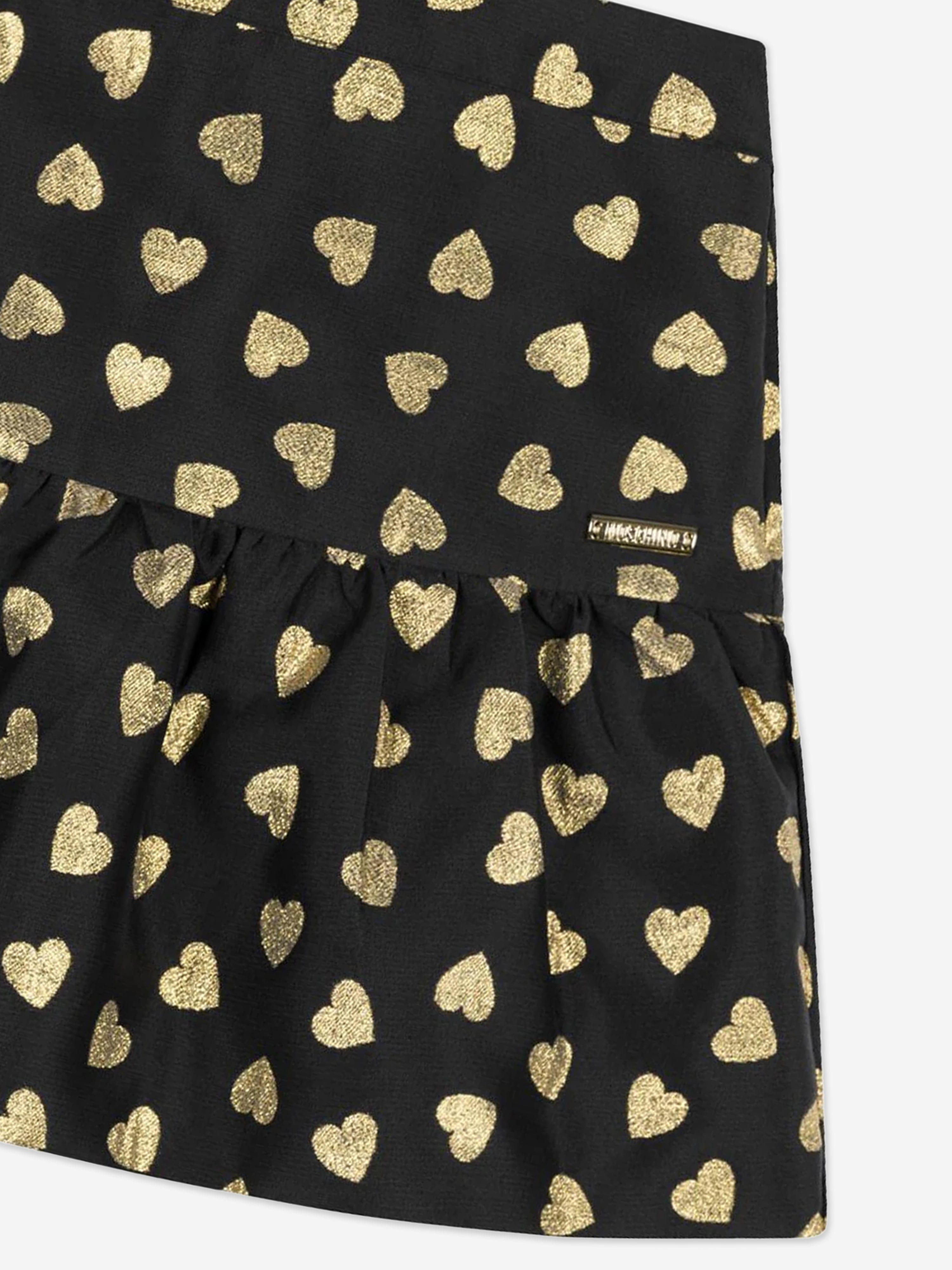 Girls Hearts Skirt in Black