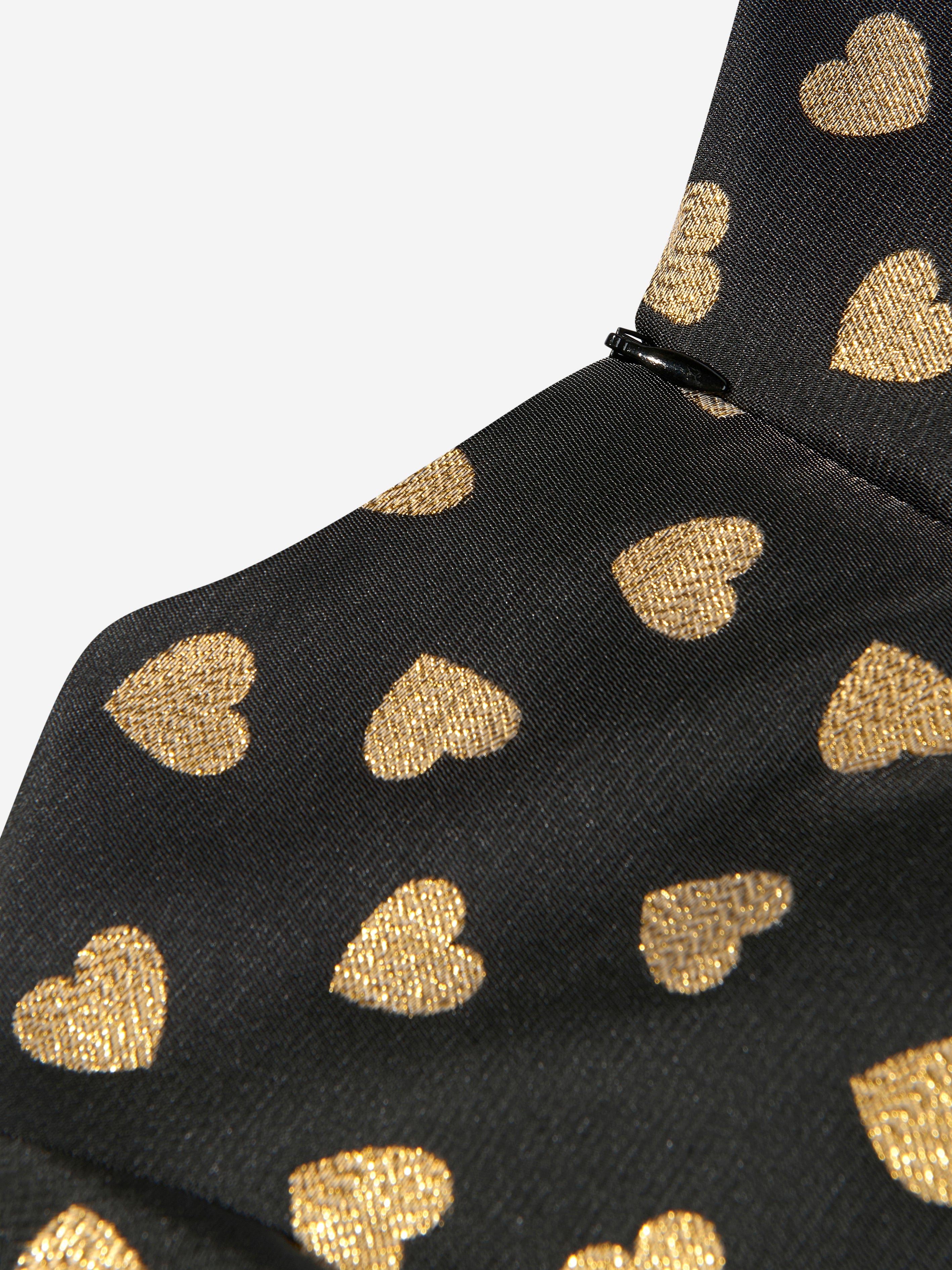 Moschino Girls All Over Hearts Dress in Black