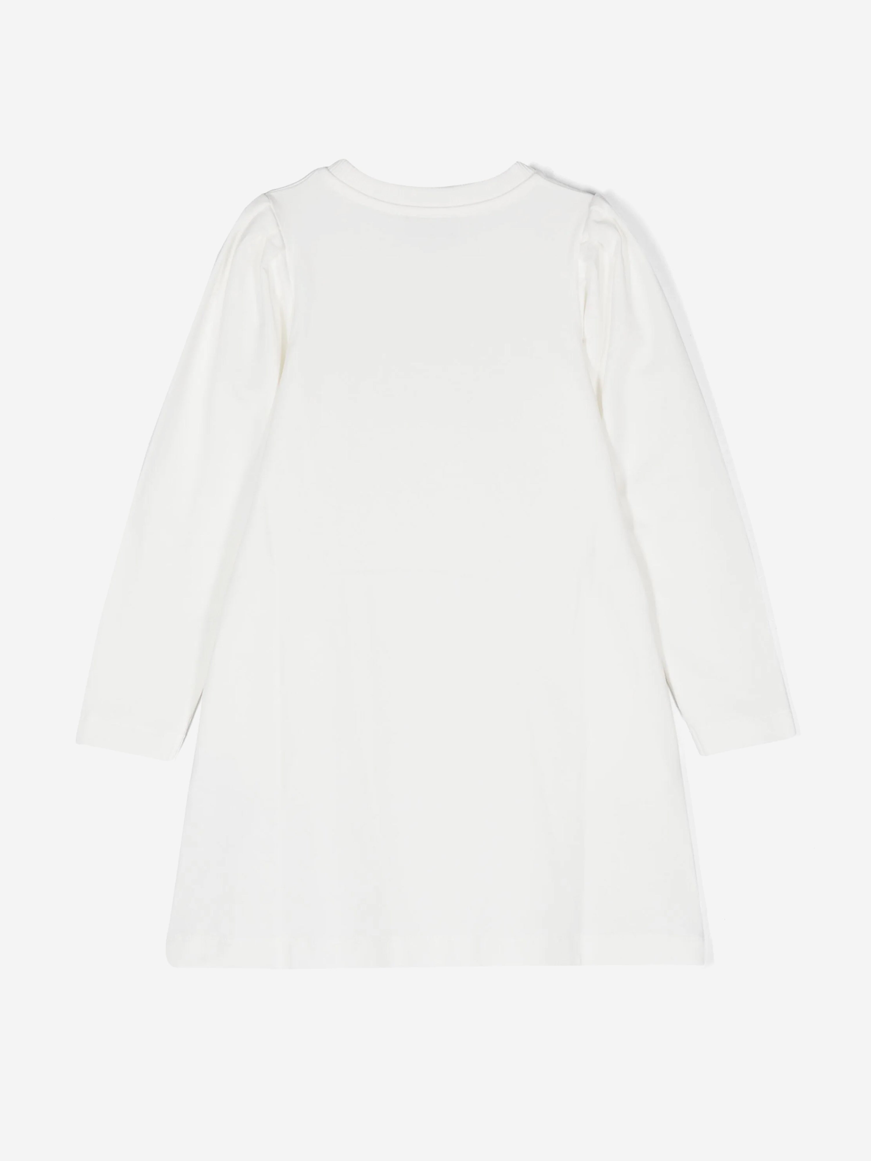 Moschino Girls Teddy Bear Jersey Dress in Ivory