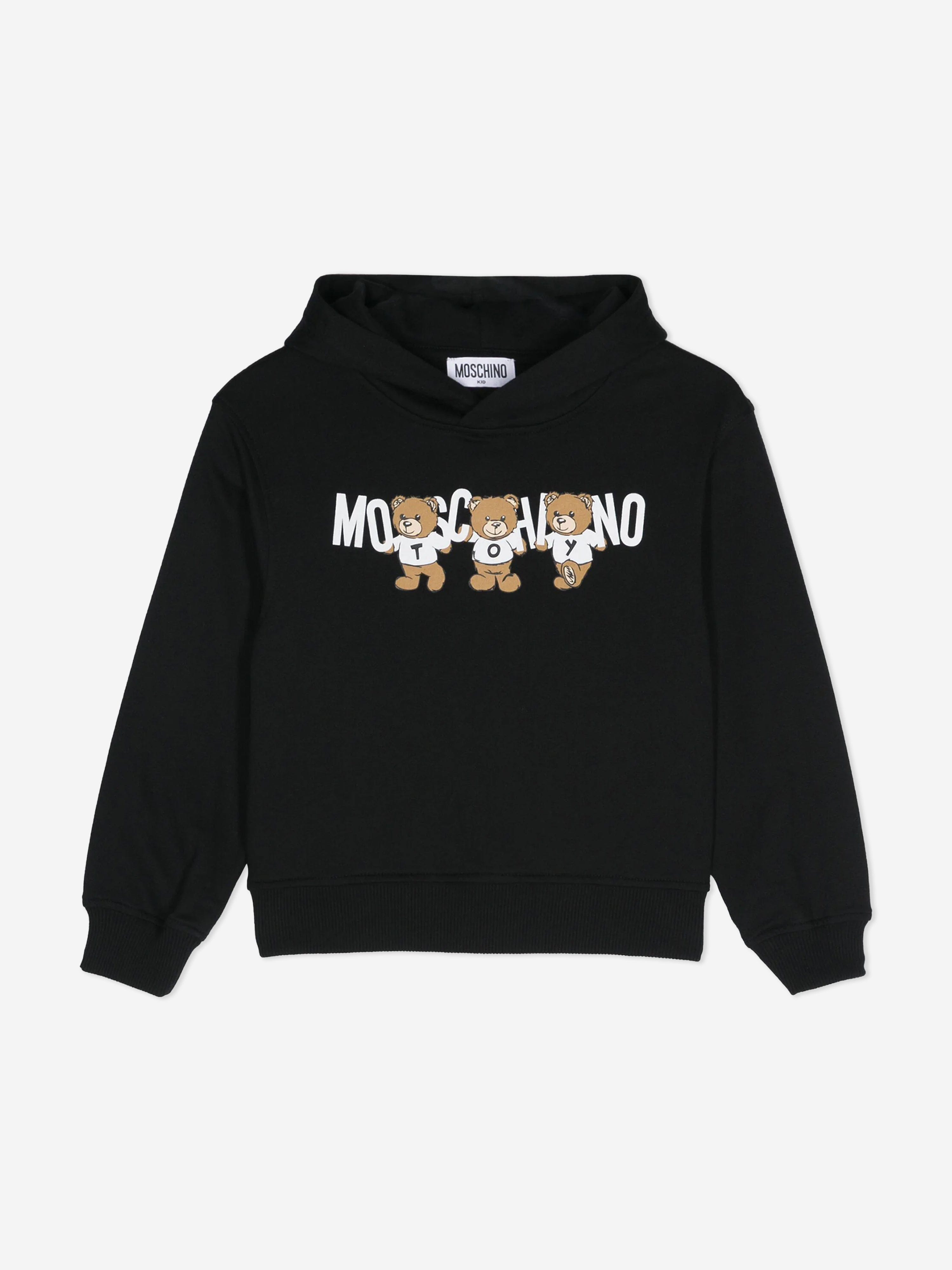 Kids Bear Logo Hoodie in Black