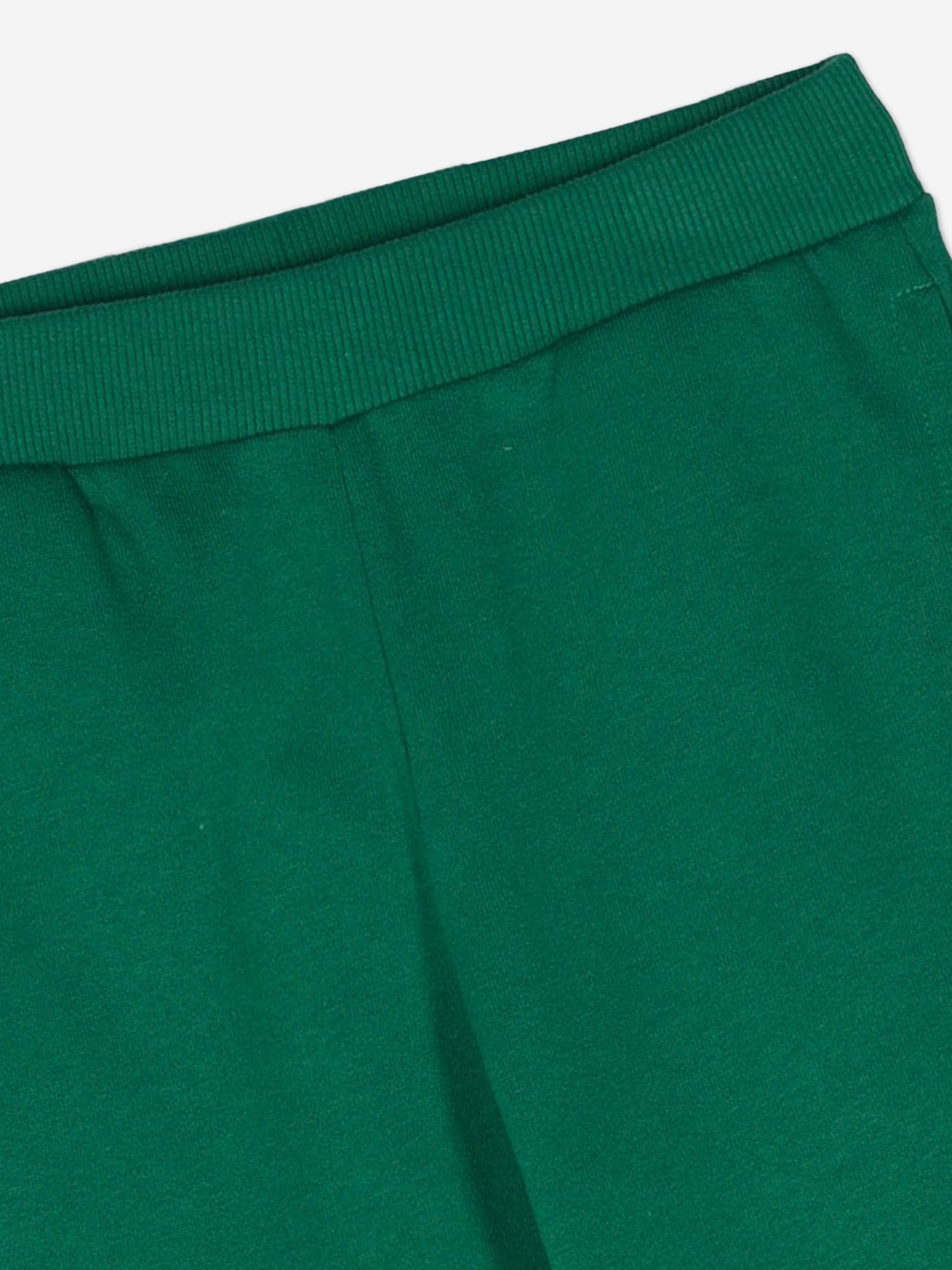 Kids Teddy Bear Logo Joggers in Green