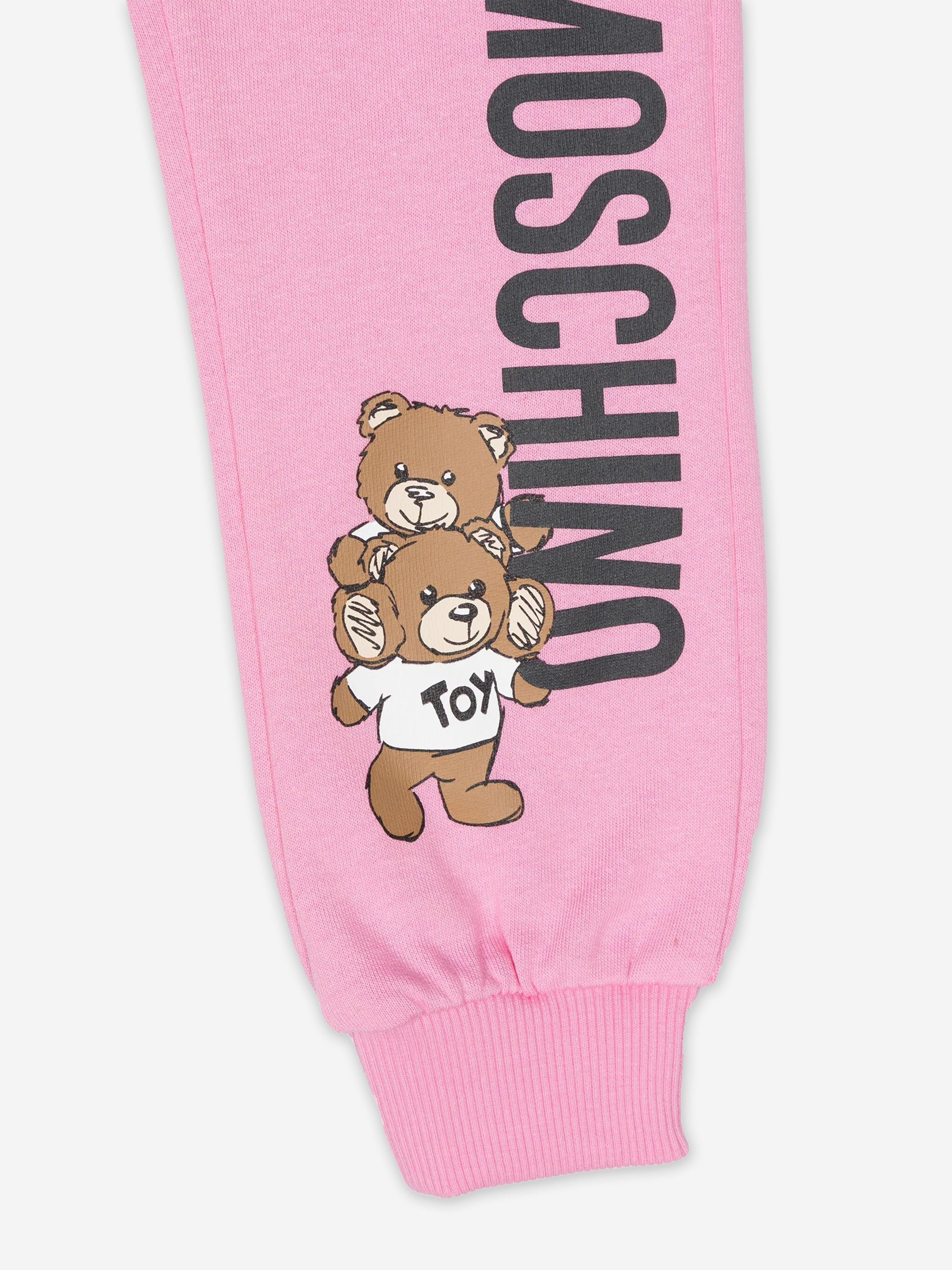 Girls Teddy Bear Logo Joggers in Pink