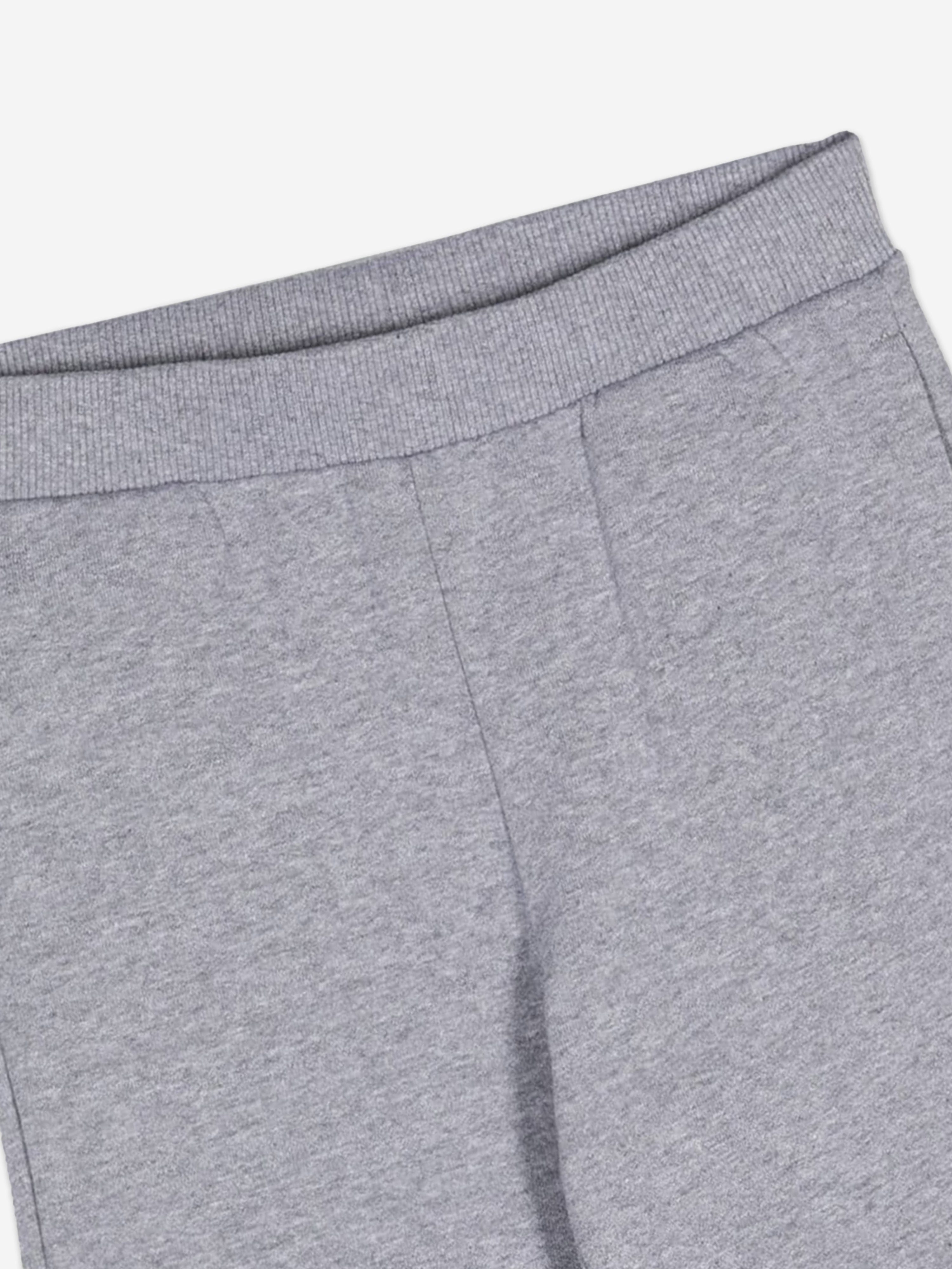 Kids Teddy Bear Logo Joggers in Grey