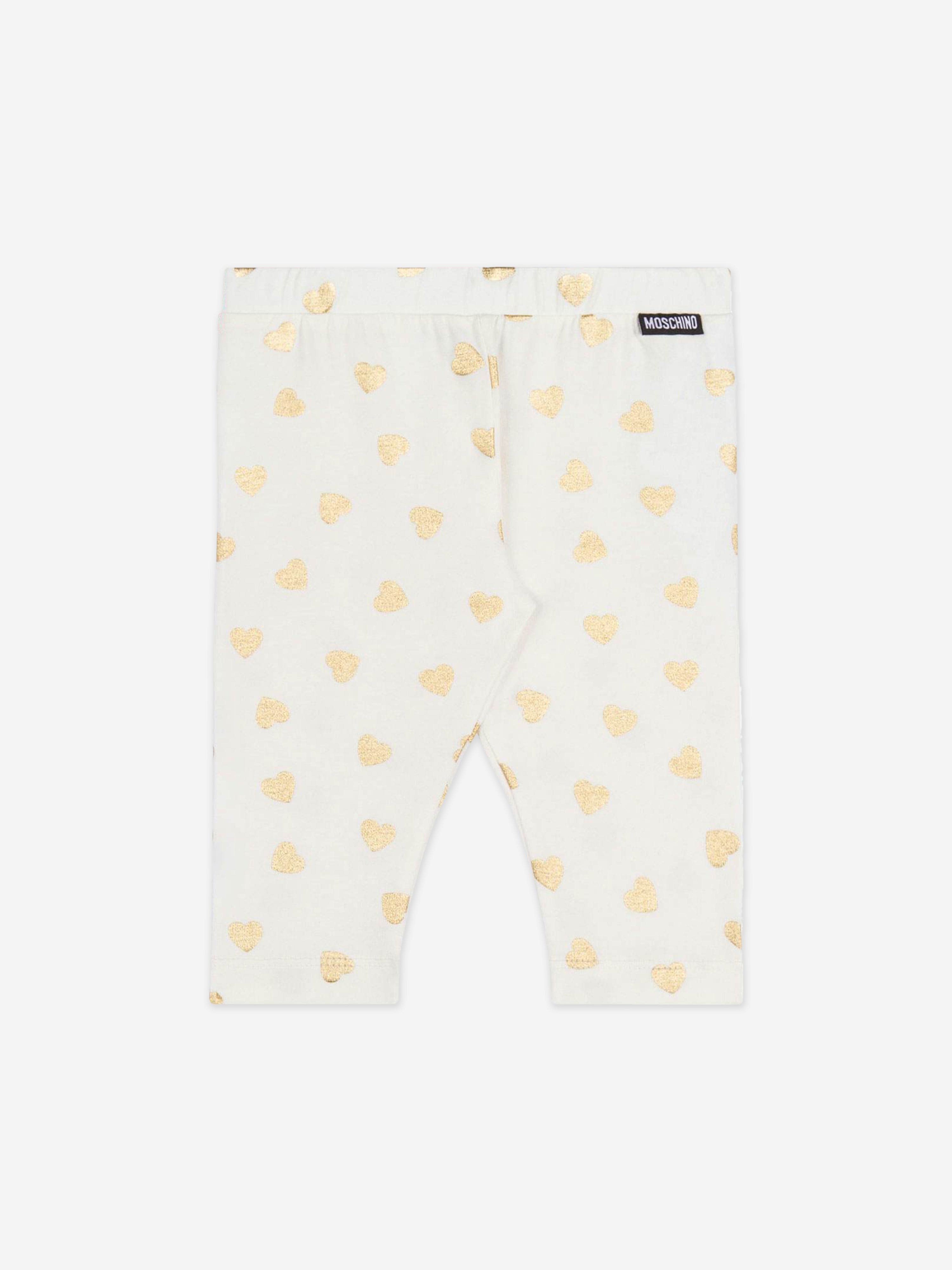 Baby Girls Bear Logo Leggings Set in Red