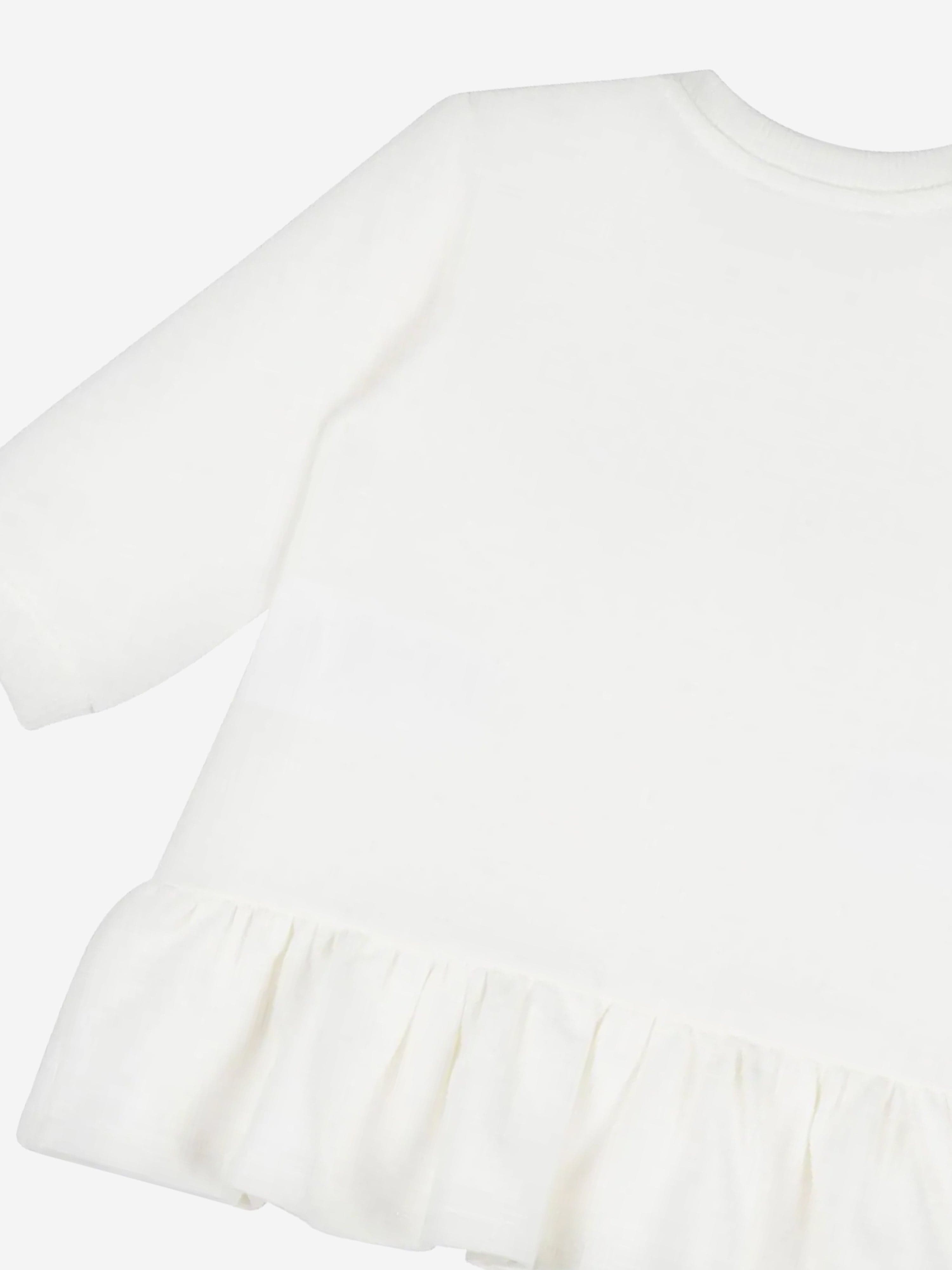 Baby Girls Logo Sweater Dress in Ivory