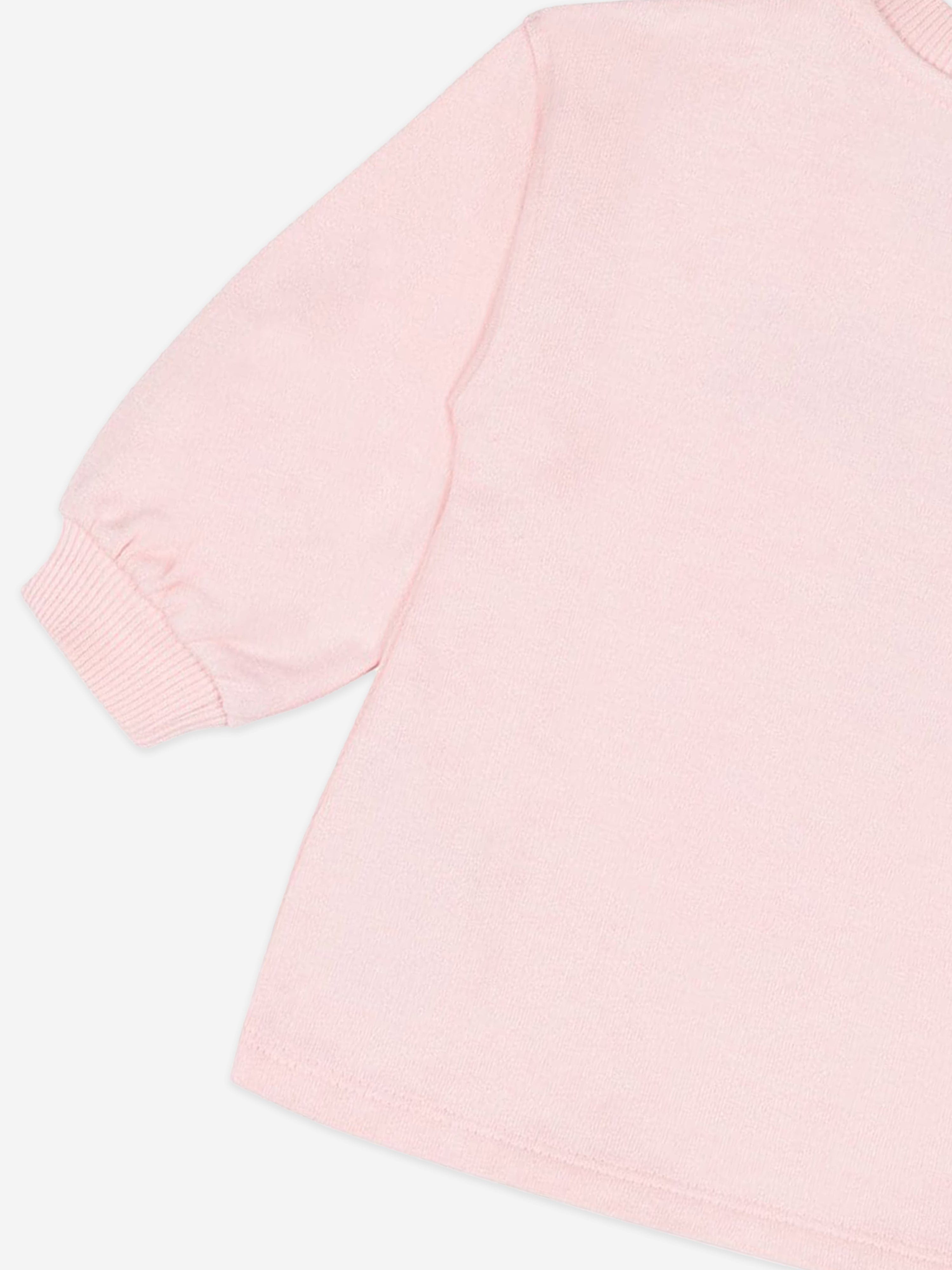 Baby Girls Bear Logo Sweater Dress in Pink