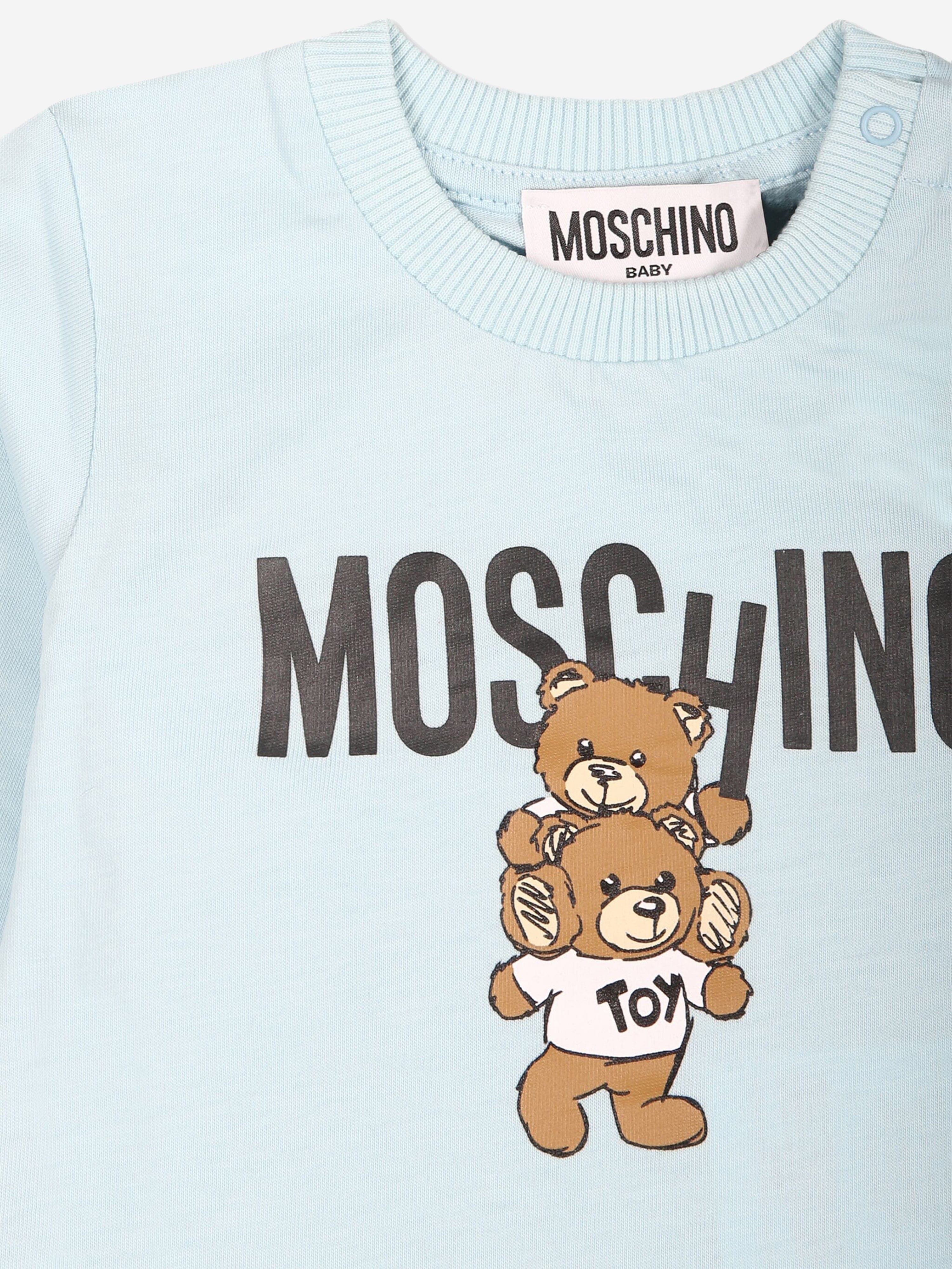 Baby Long Sleeve Logo T-Shirt in Blue