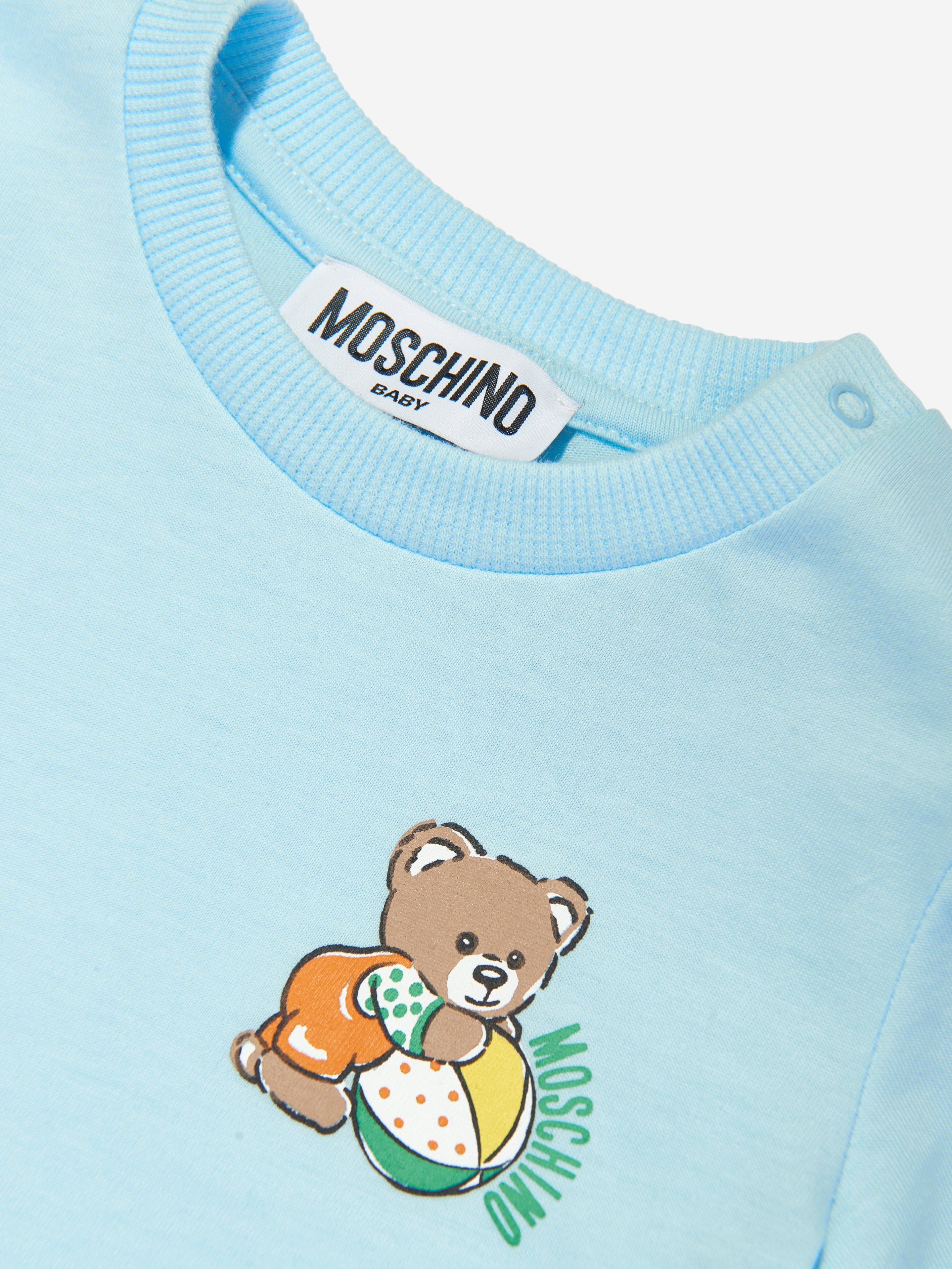 Baby Long Sleeve Bear T-Shirt in Blue