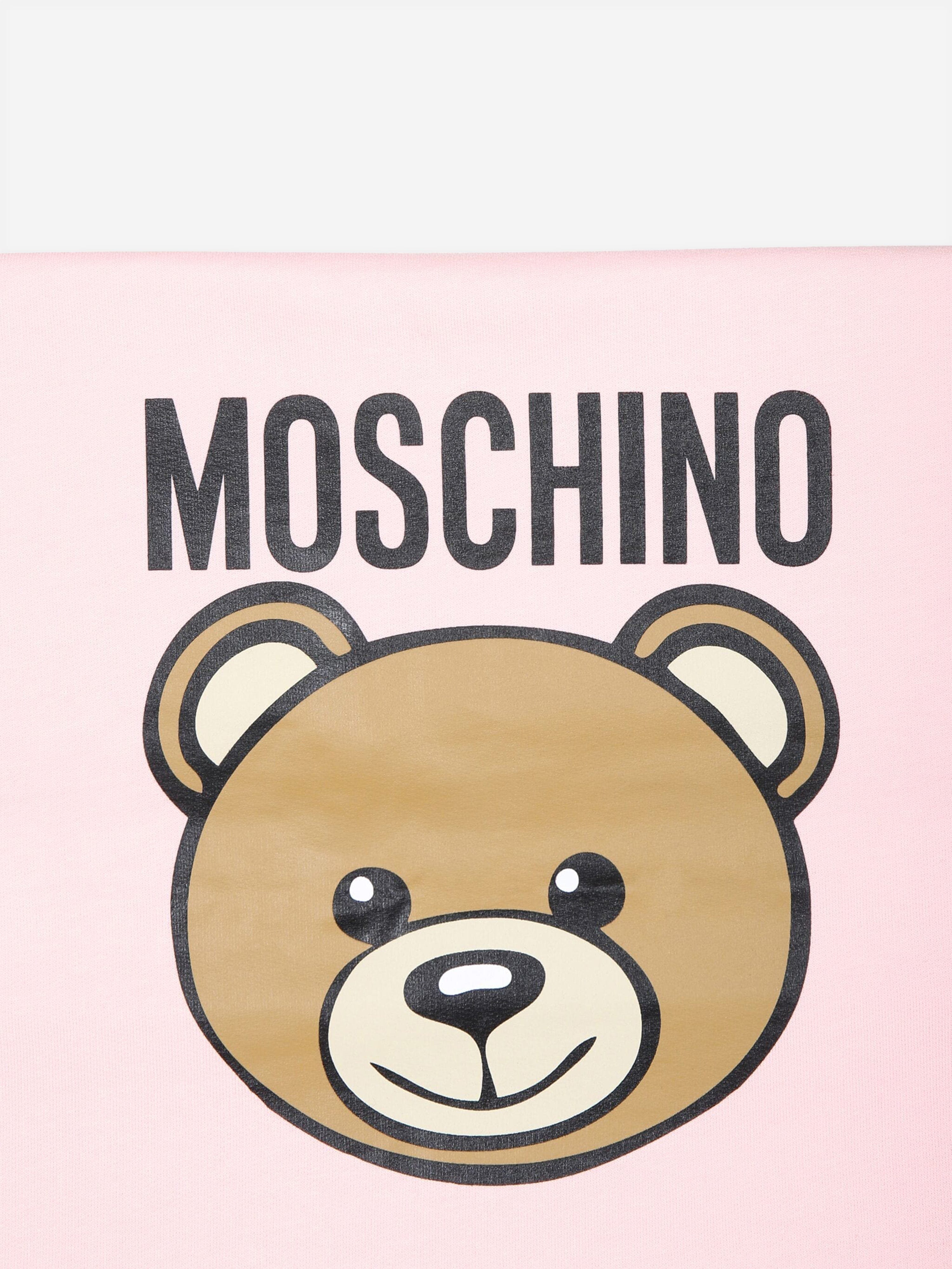 Baby Girls Bear Logo Blanket in Pink