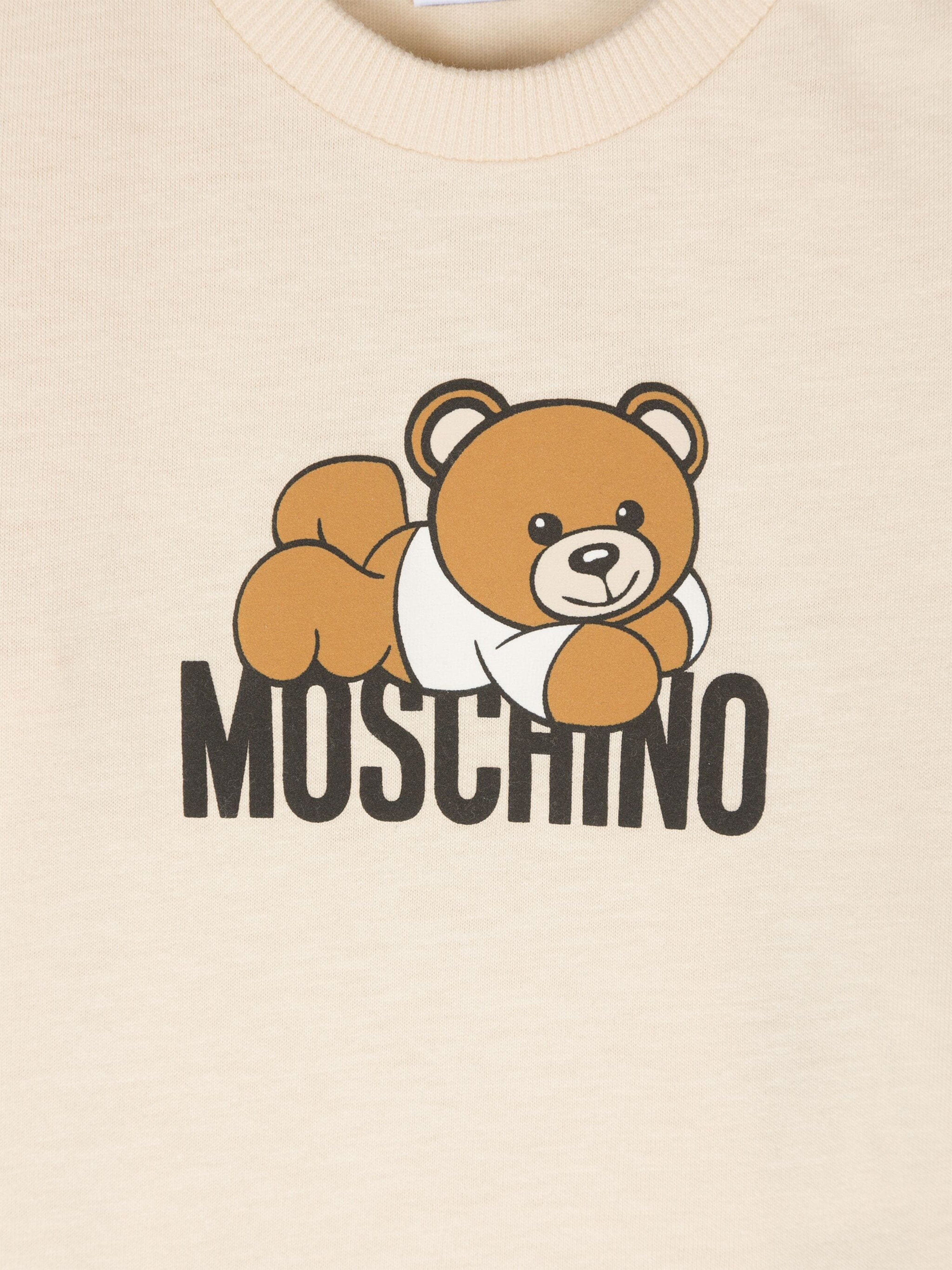 Baby Bear Logo T-Shirt With Gift Box in Beige