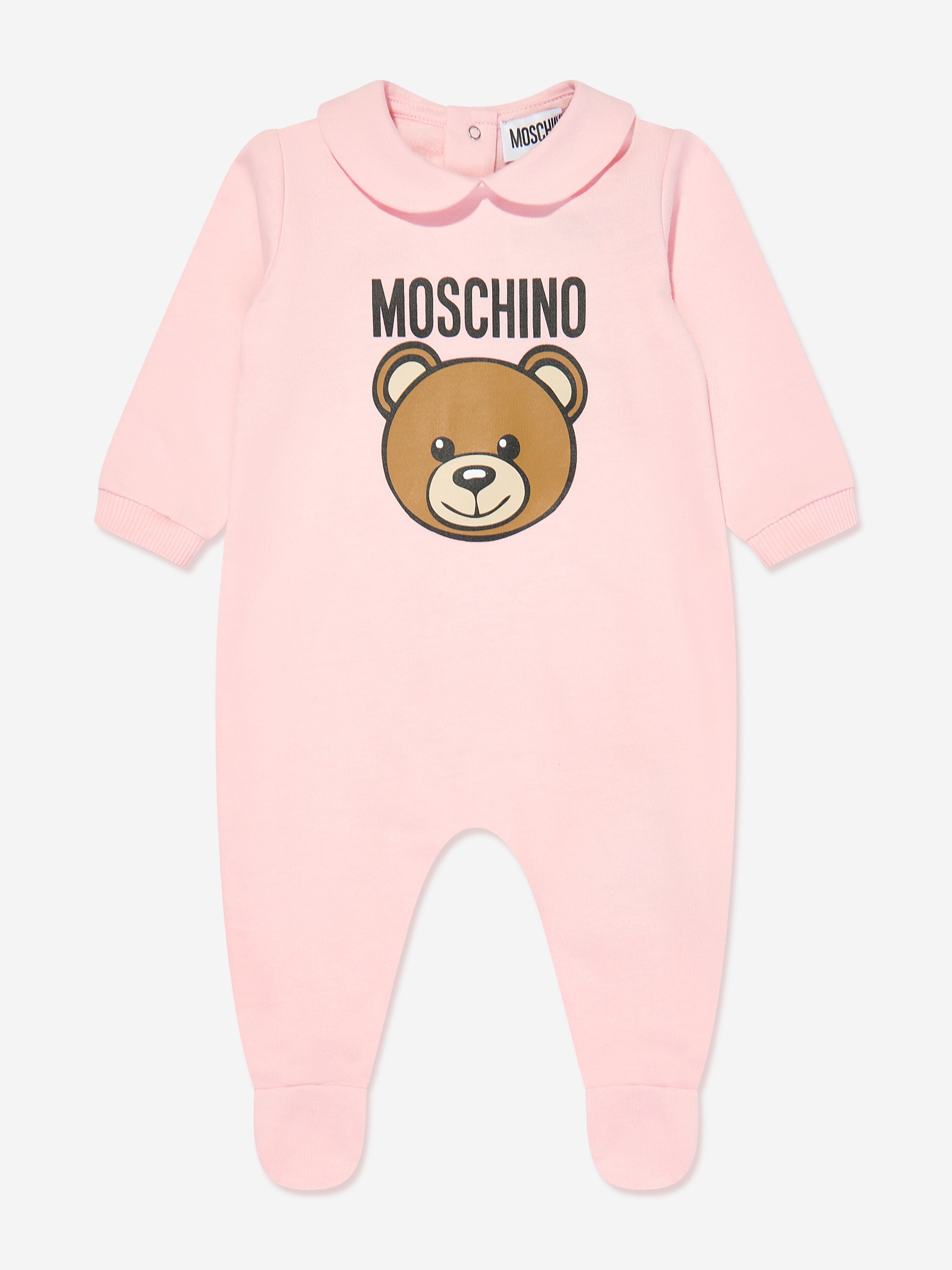 Baby Girls Bear Logo Babygrow Gift Set in Pink