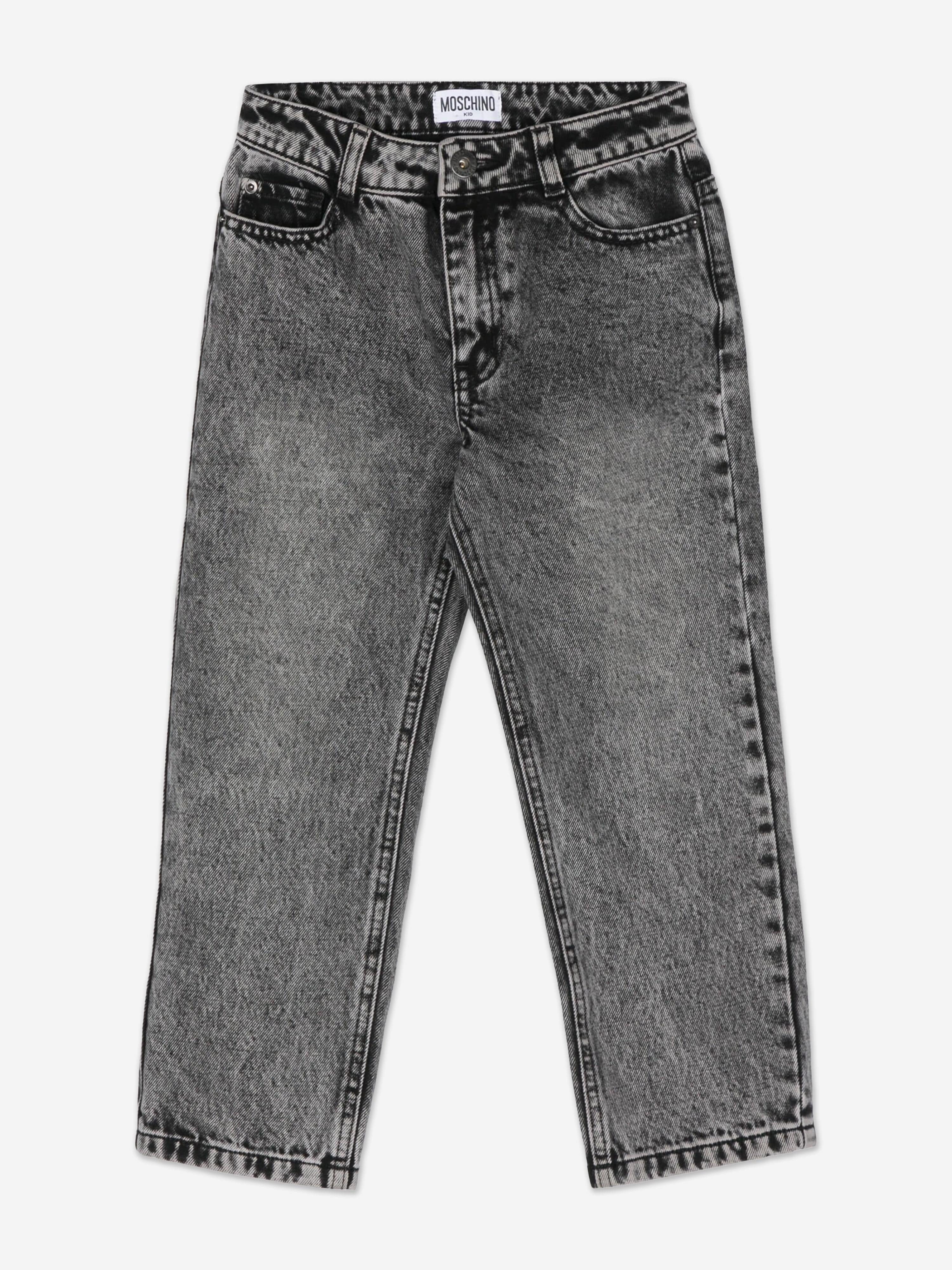Girls Regular Fit Jeans in Black