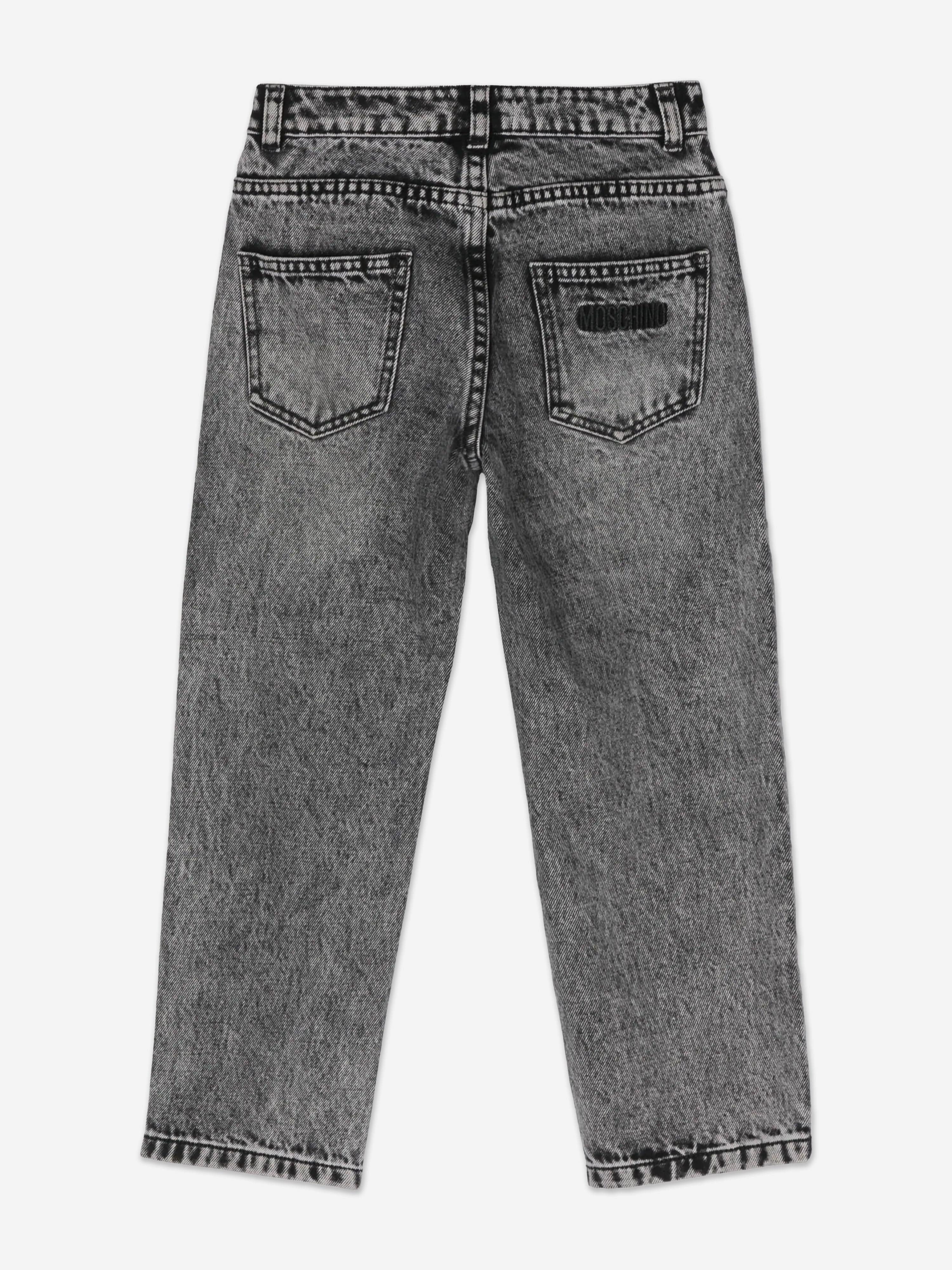 Girls Regular Fit Jeans in Black