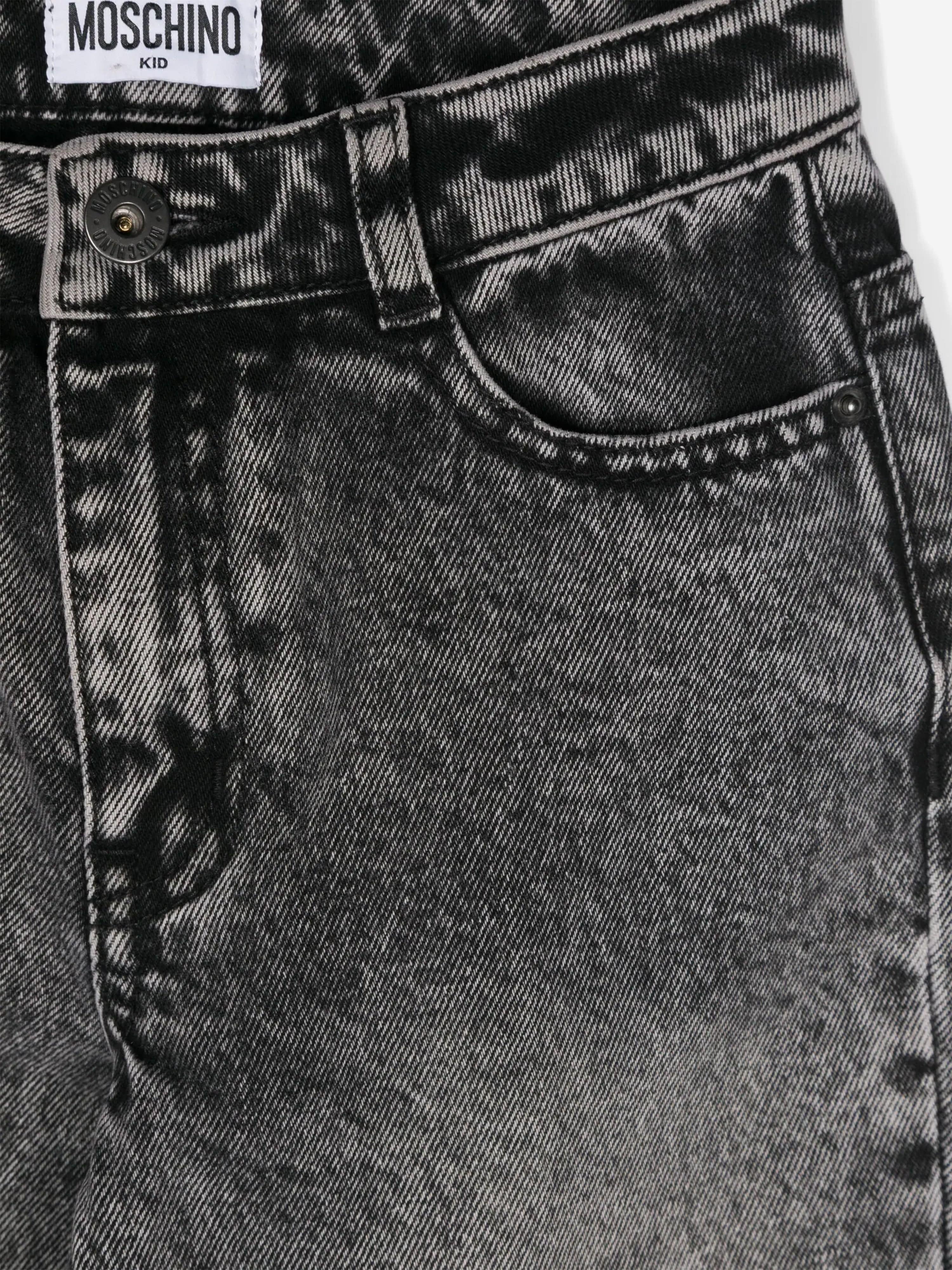 Girls Regular Fit Jeans in Black