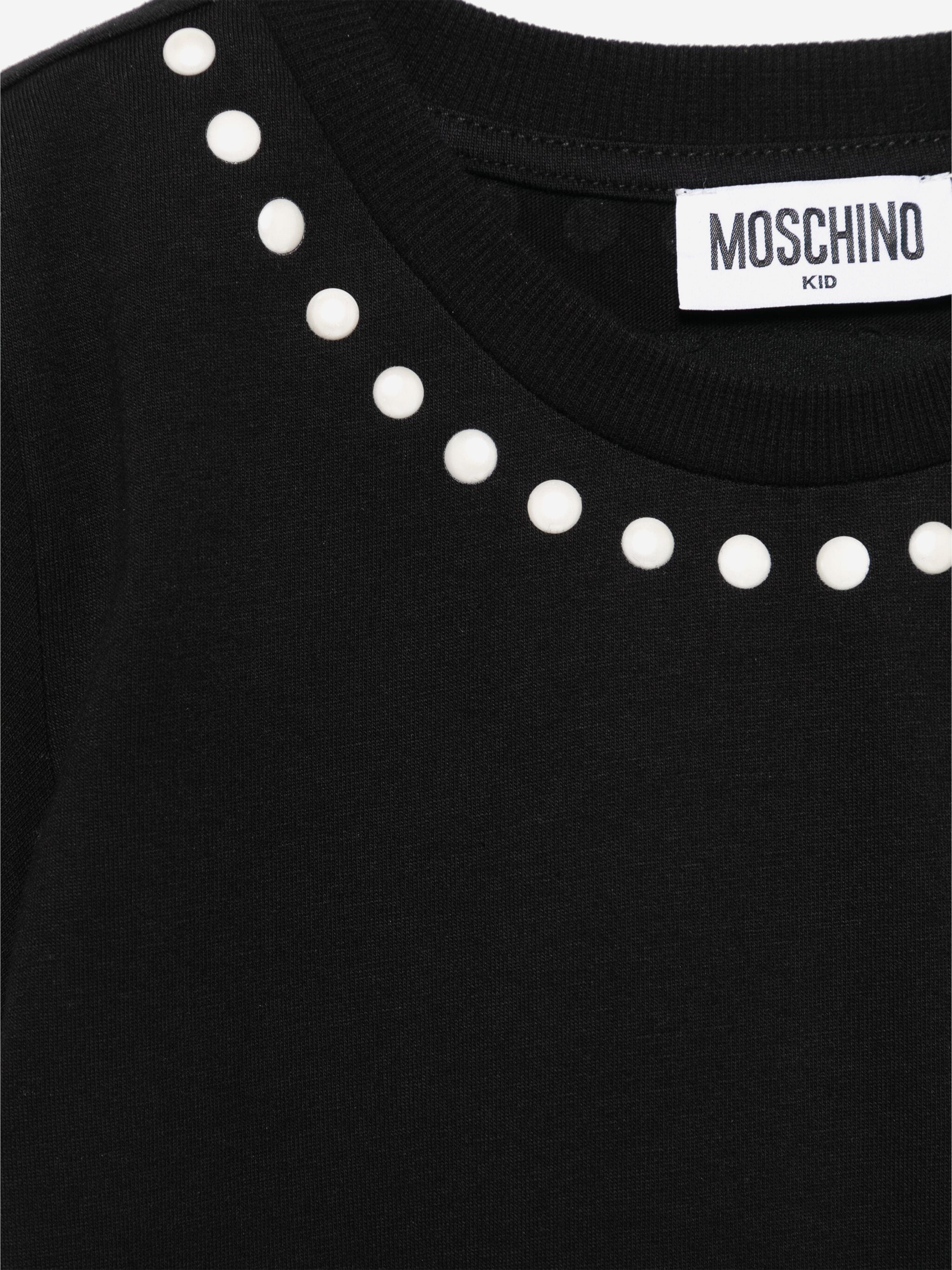 Girls Peace Pearls T-Shirt in Black