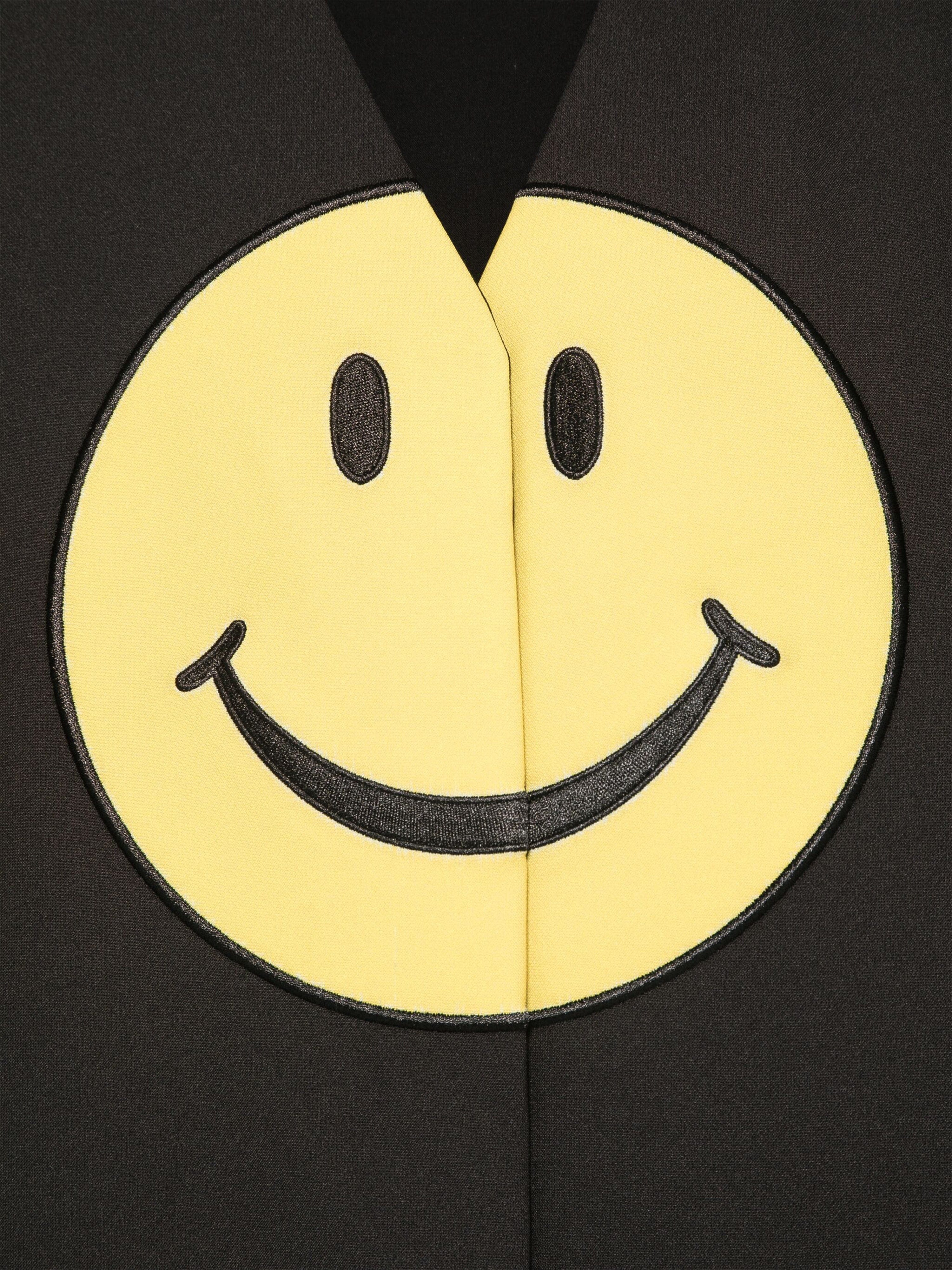 Girls Smiley Face Dress in Black