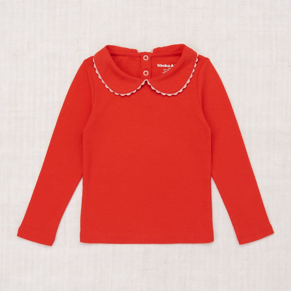 Girls Red Cotton T-Shirt