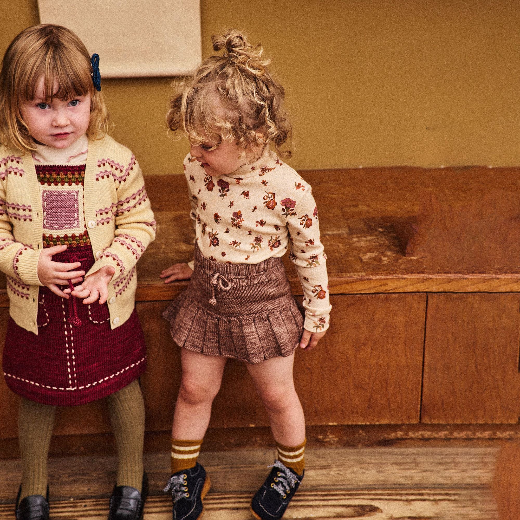 Girls Red Wool Dress