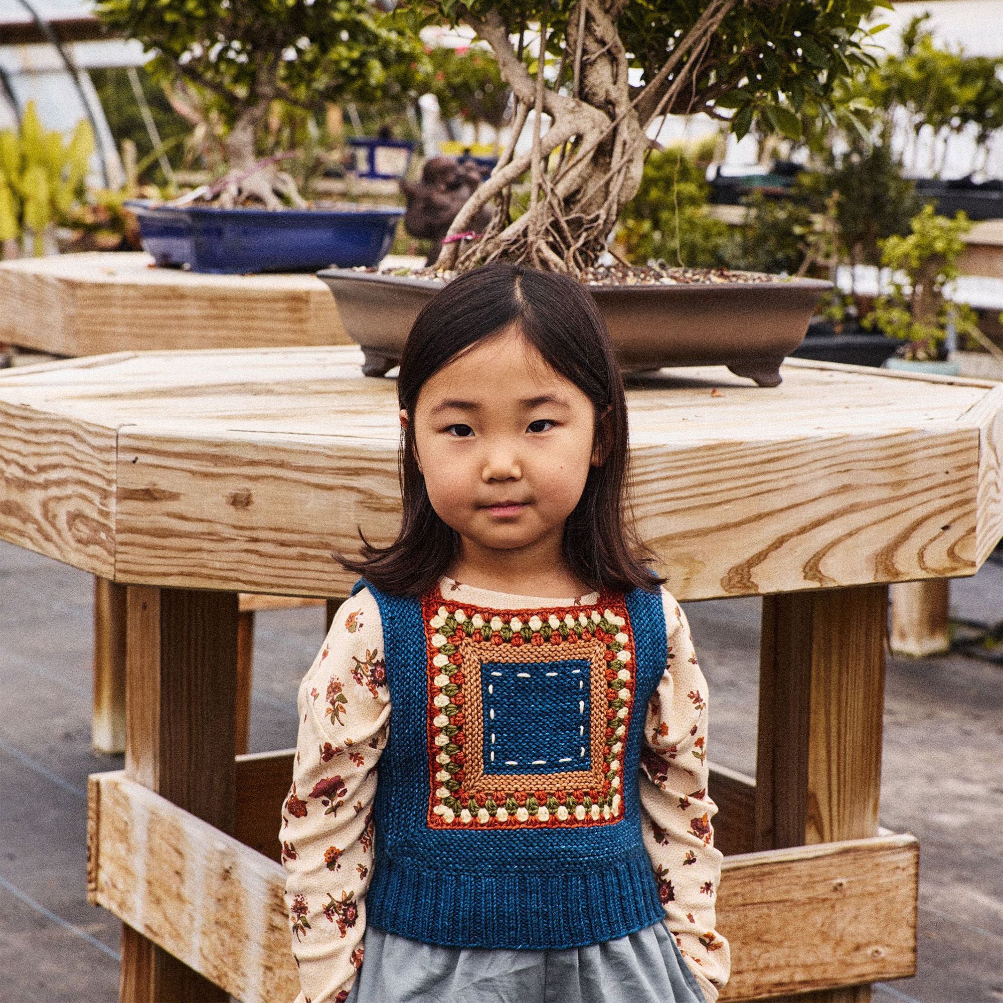 Boys & Girls Blue Wool Vest
